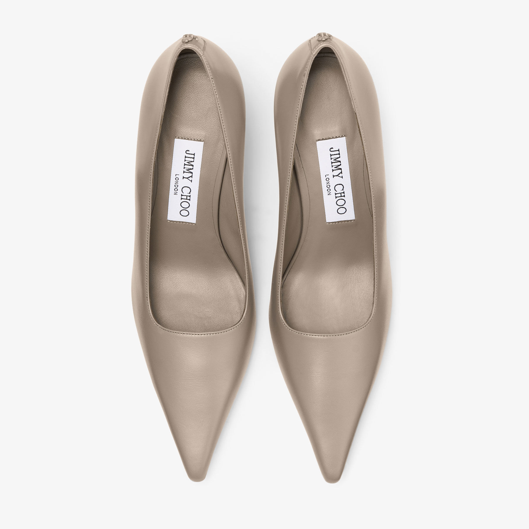 Ixia 80 Taupe Leather Pumps