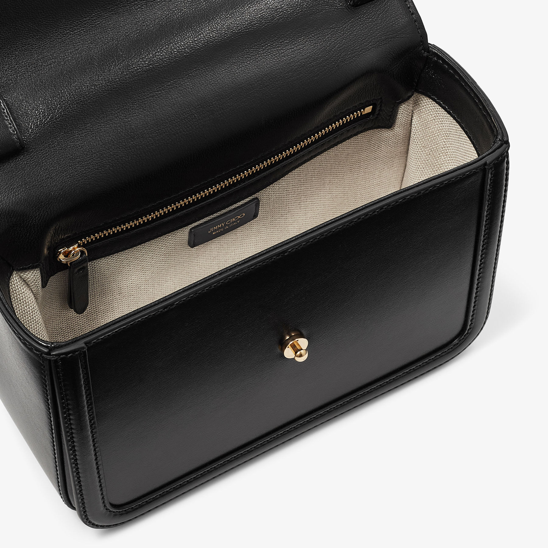 Diamond Top Handle Black Box Calf Leather Top Handle Bag