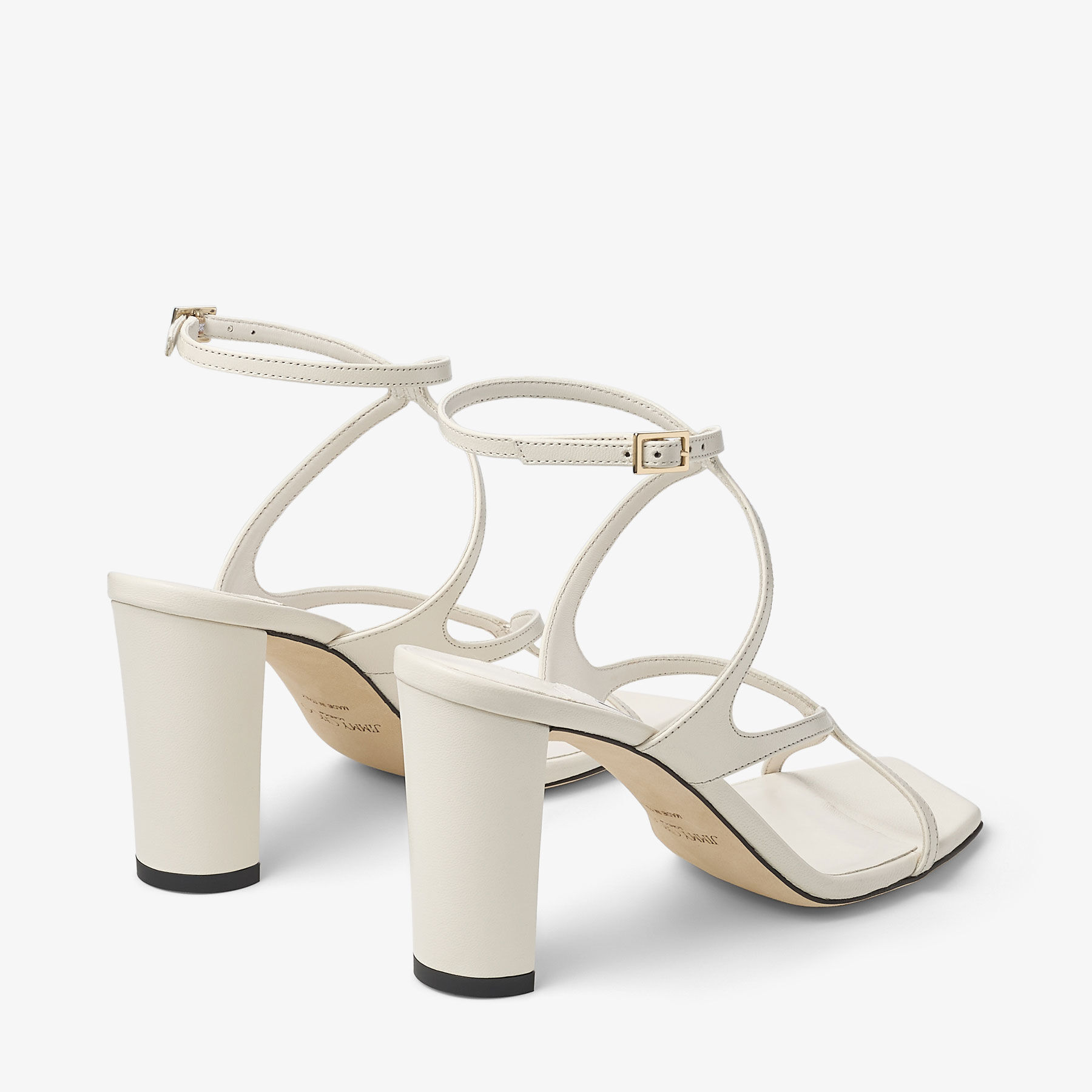 Azie 85 Latte Nappa Leather Sandals