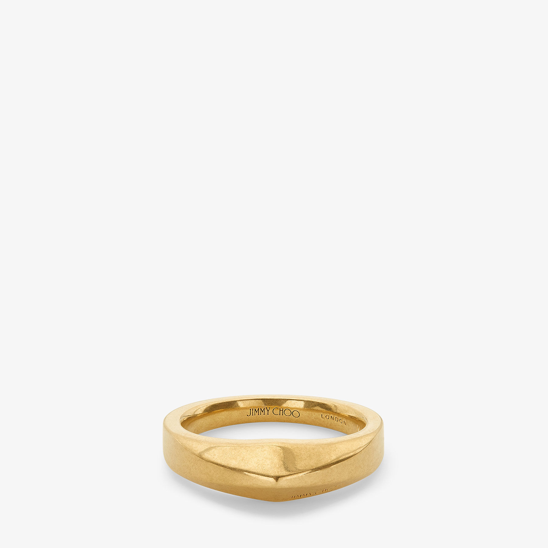 Diamond Signet Ring Gold-Finish Signet Ring