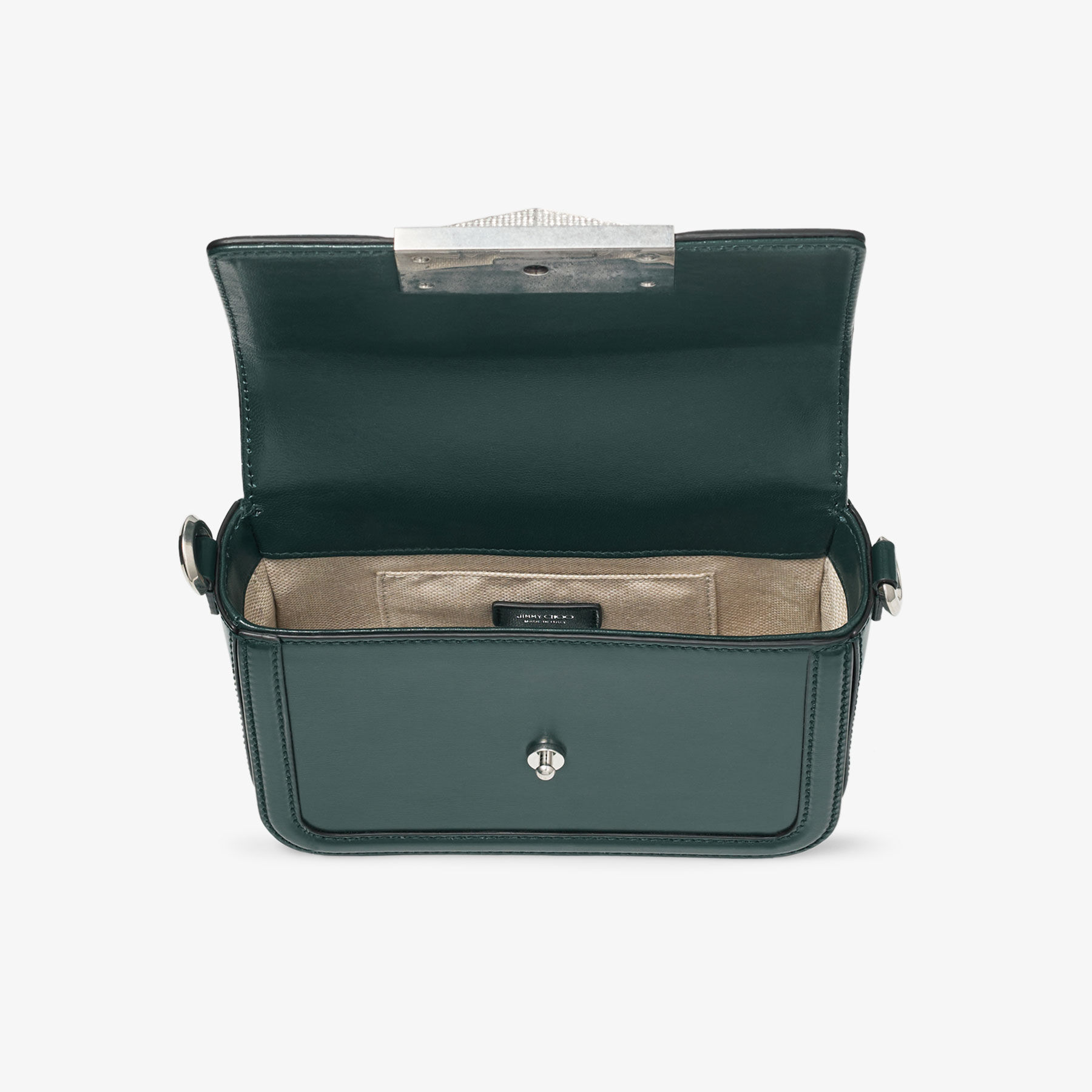 Diamond Crossbody Dark Green Leather Crossbody Bag