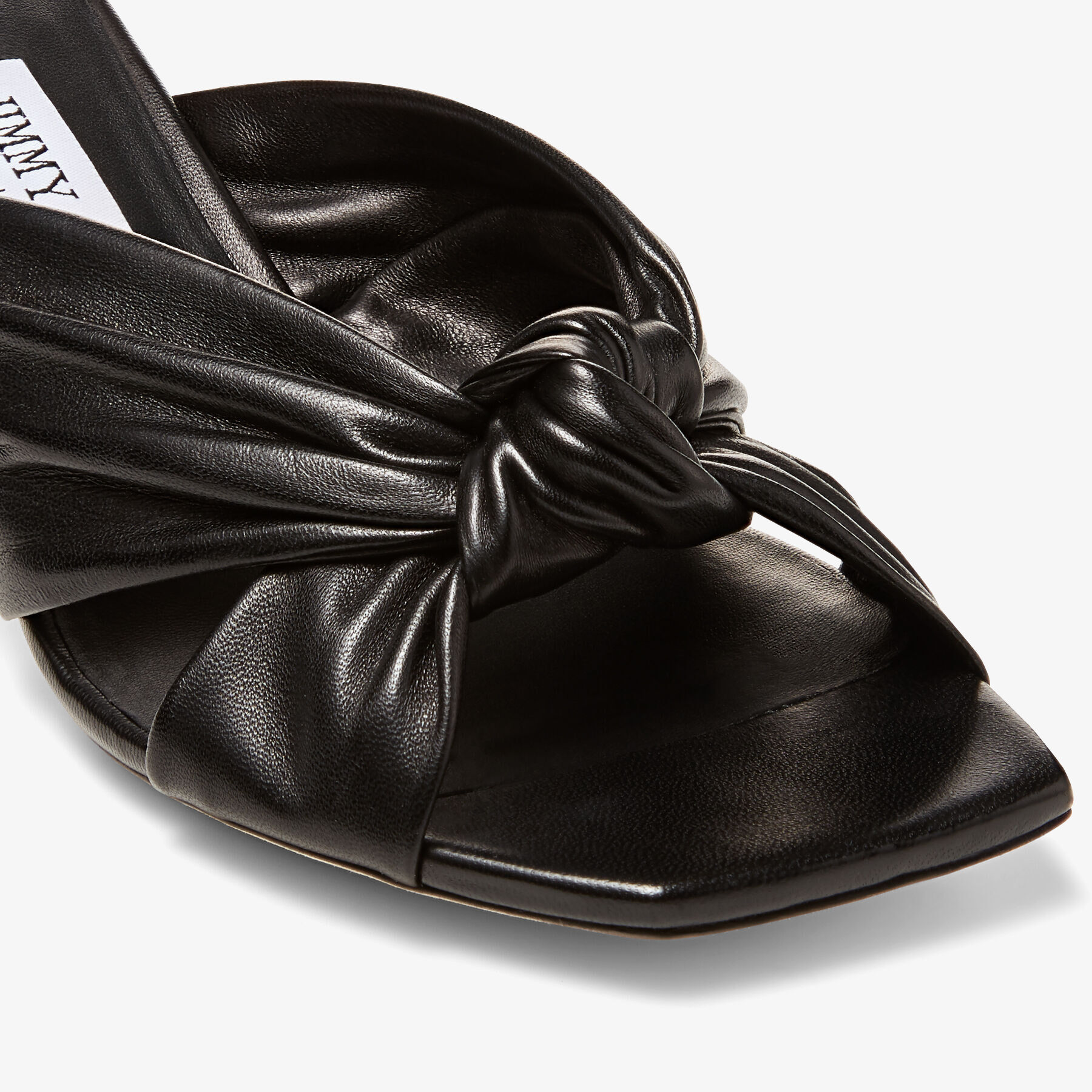 Avenue 50 Black Nappa Leather Mules