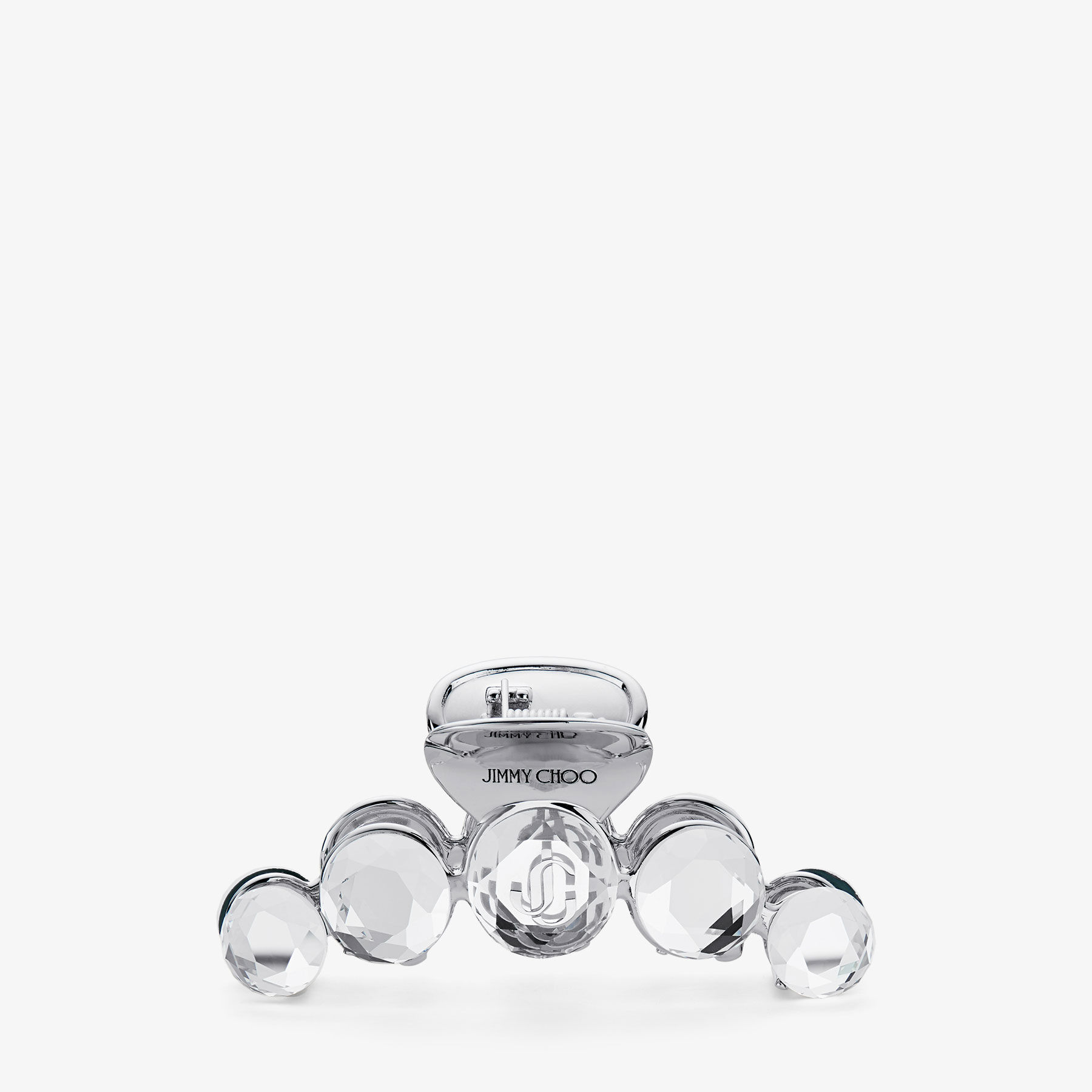 Claw Hair Clip Silver-Finish Crystal Claw Hair Clip