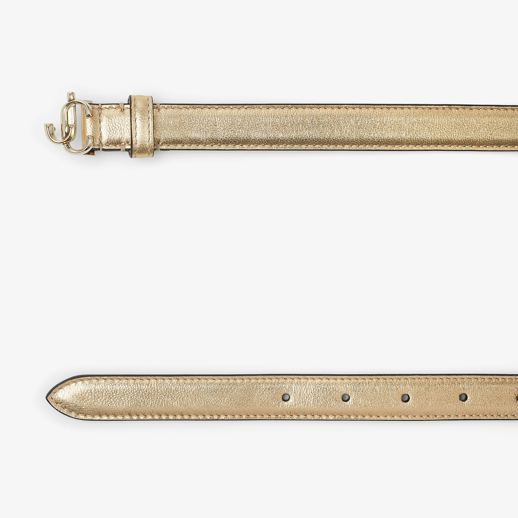 Mini Helina Gold Metallic Nappa Leather Mini Belt