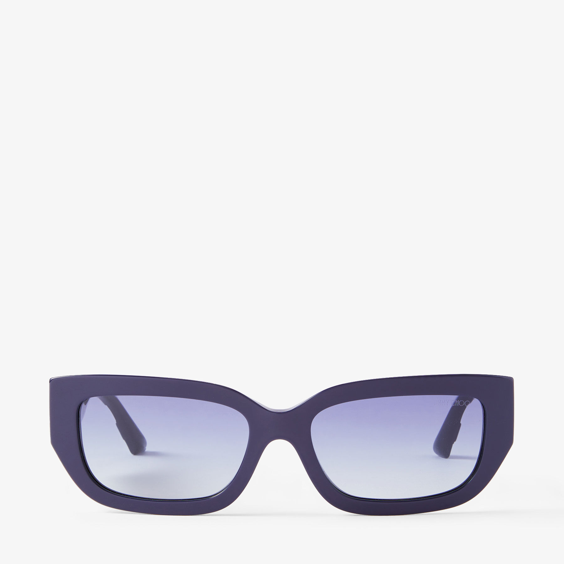 Tatum Pale Gold Square Sunglasses with Crystals