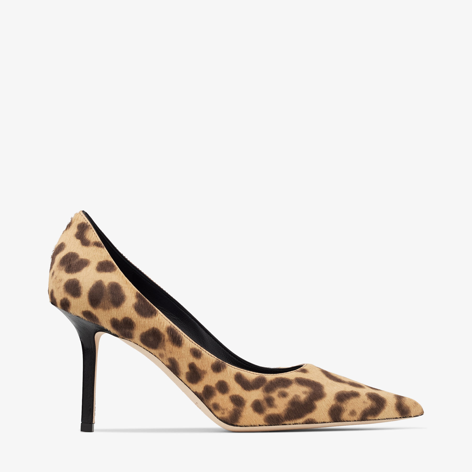 Love 85 Natural Leopard Print Pony Pumps