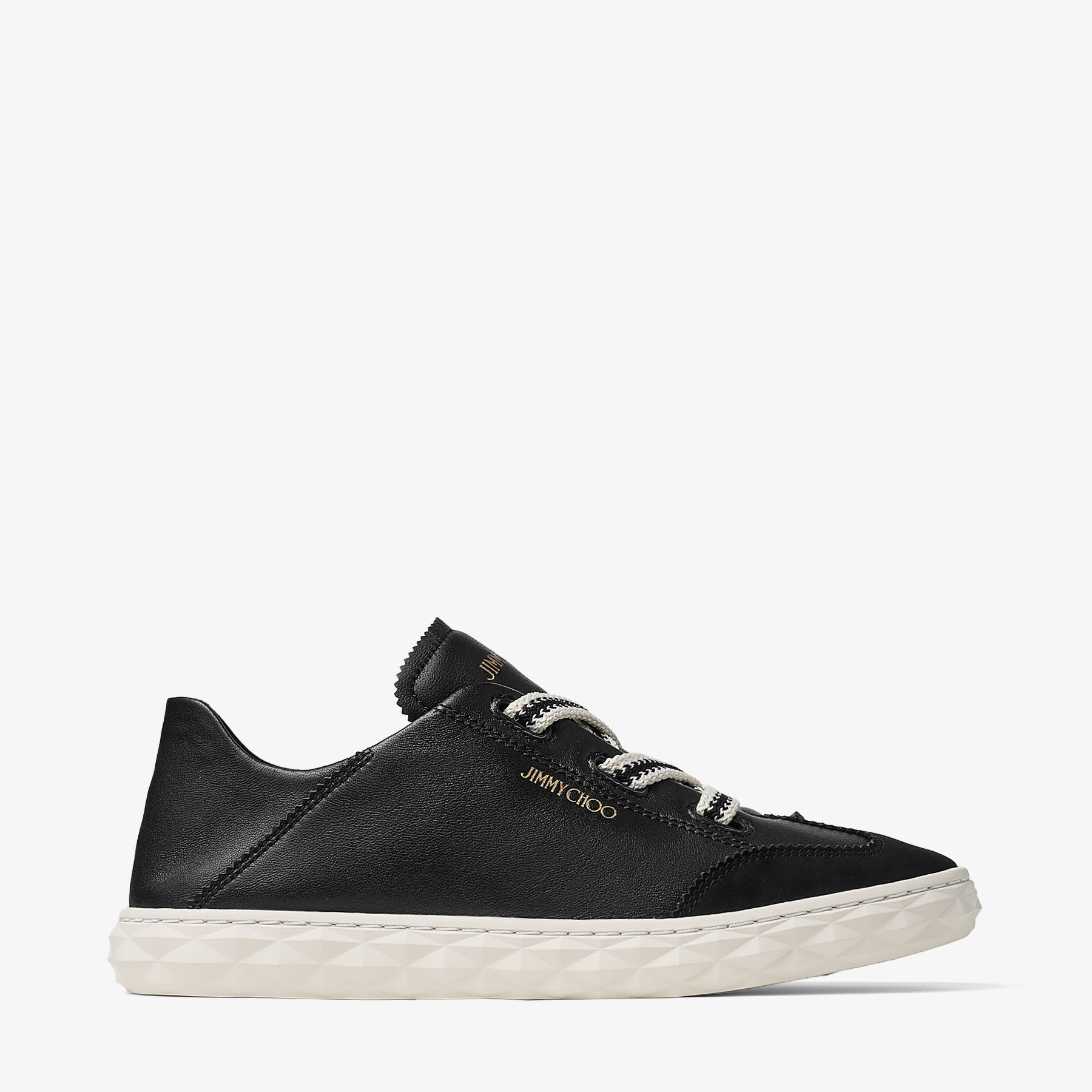 Diamond Light Flex F Black Leather Trainers