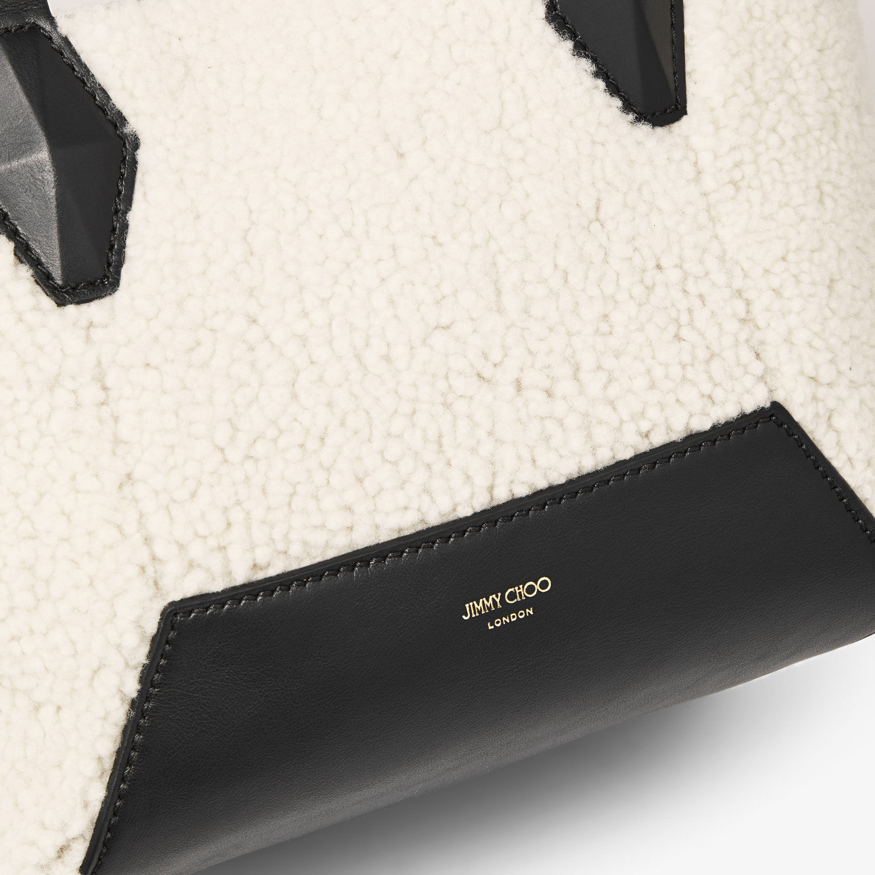 Diamond Tote S Natural Shearling Tote Bag