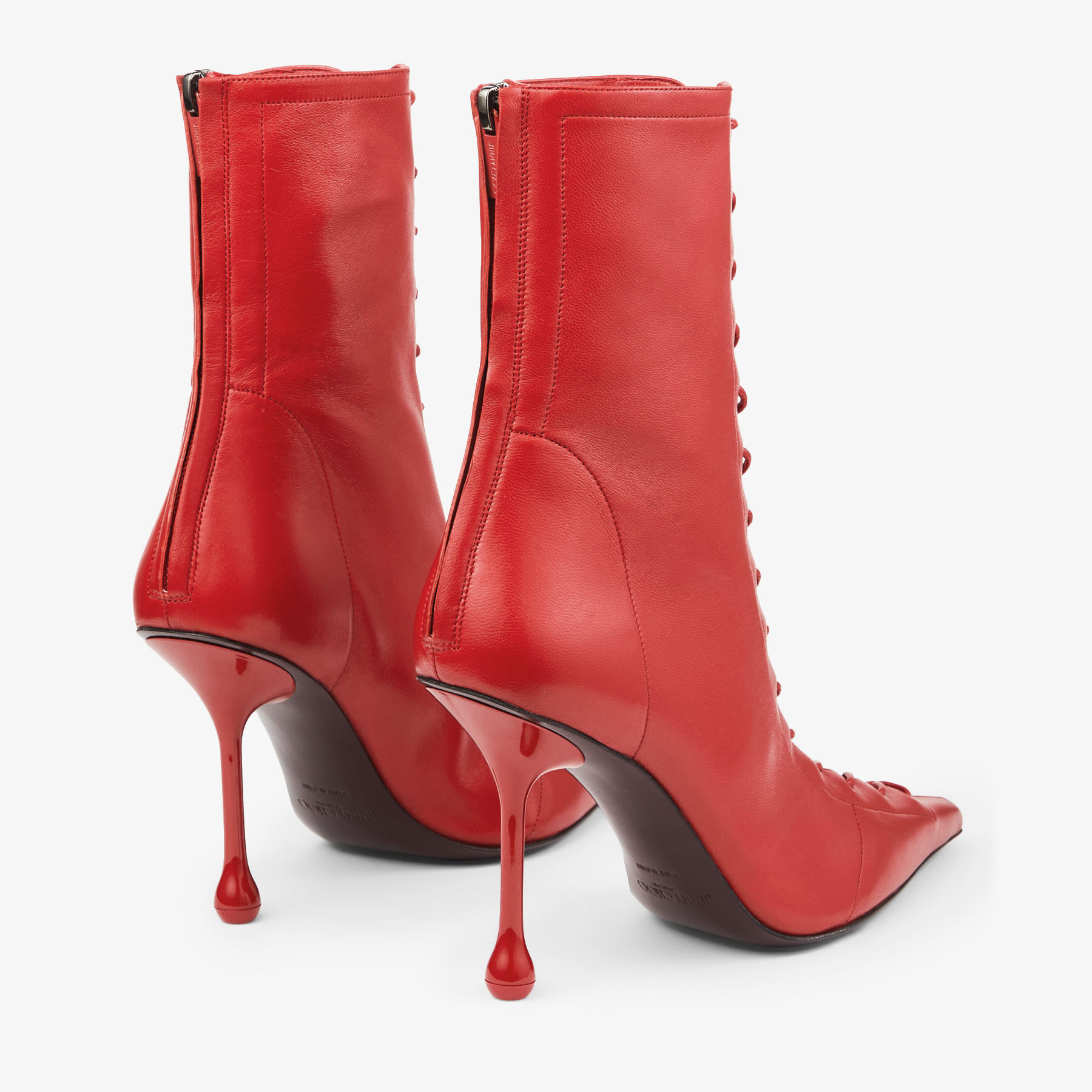 Scarlett Ankle Boot 95 Postbox Red Nappa Leather Boots