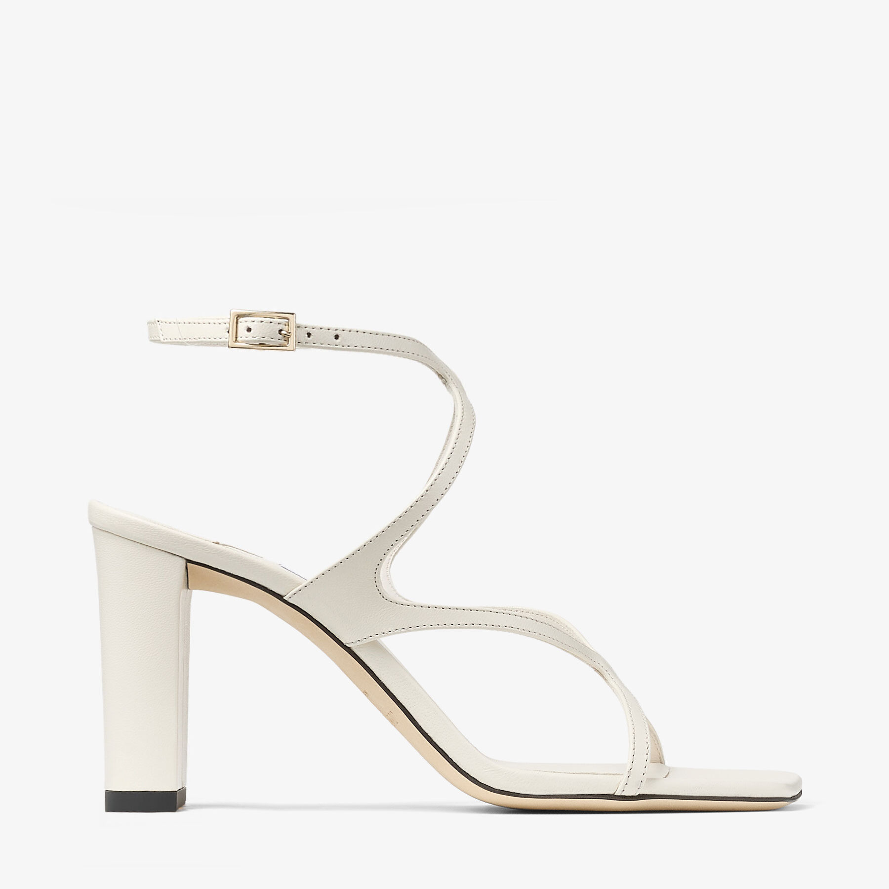 Azie 85 Latte Nappa Leather Sandals