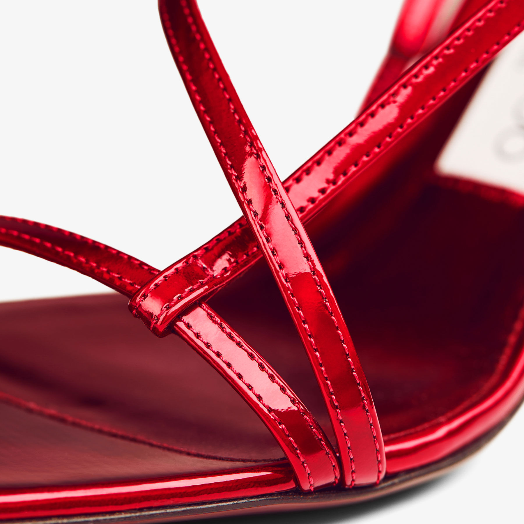 Etana 80 Ruby Red Leather Sandals