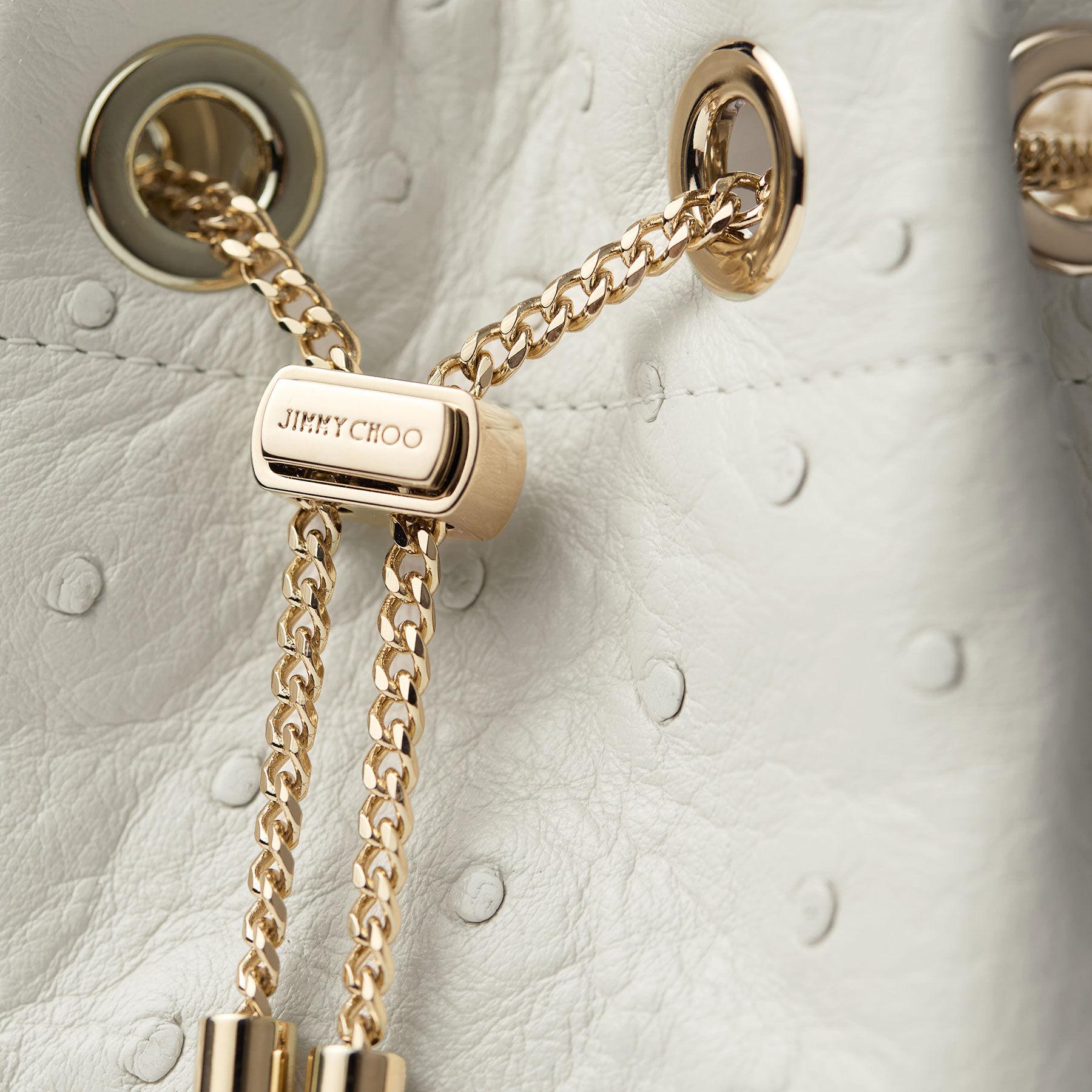 Bon Bon Latte Ostrich Leather Bag