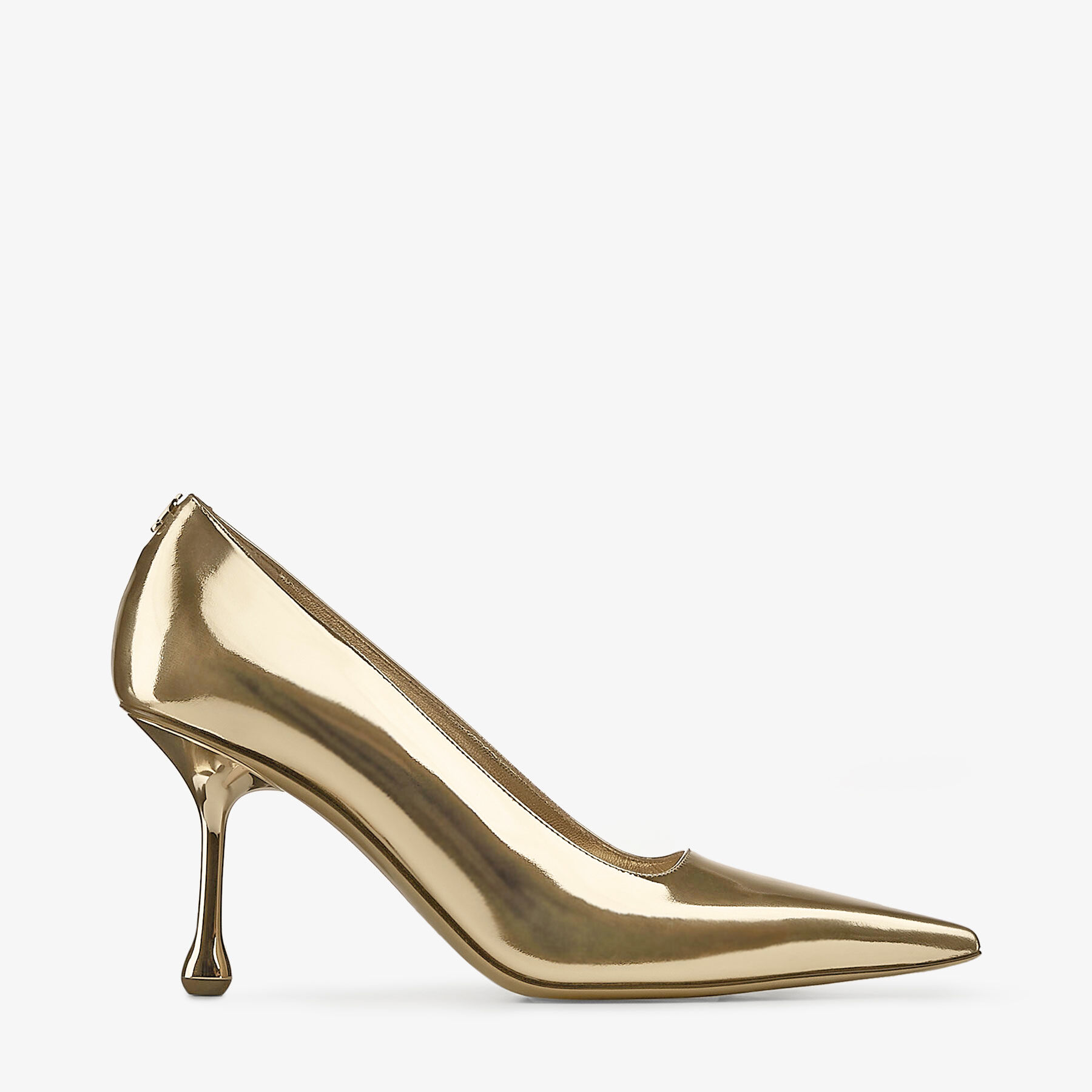 Ixia 80 Gold Liquid Metal Leather Pumps