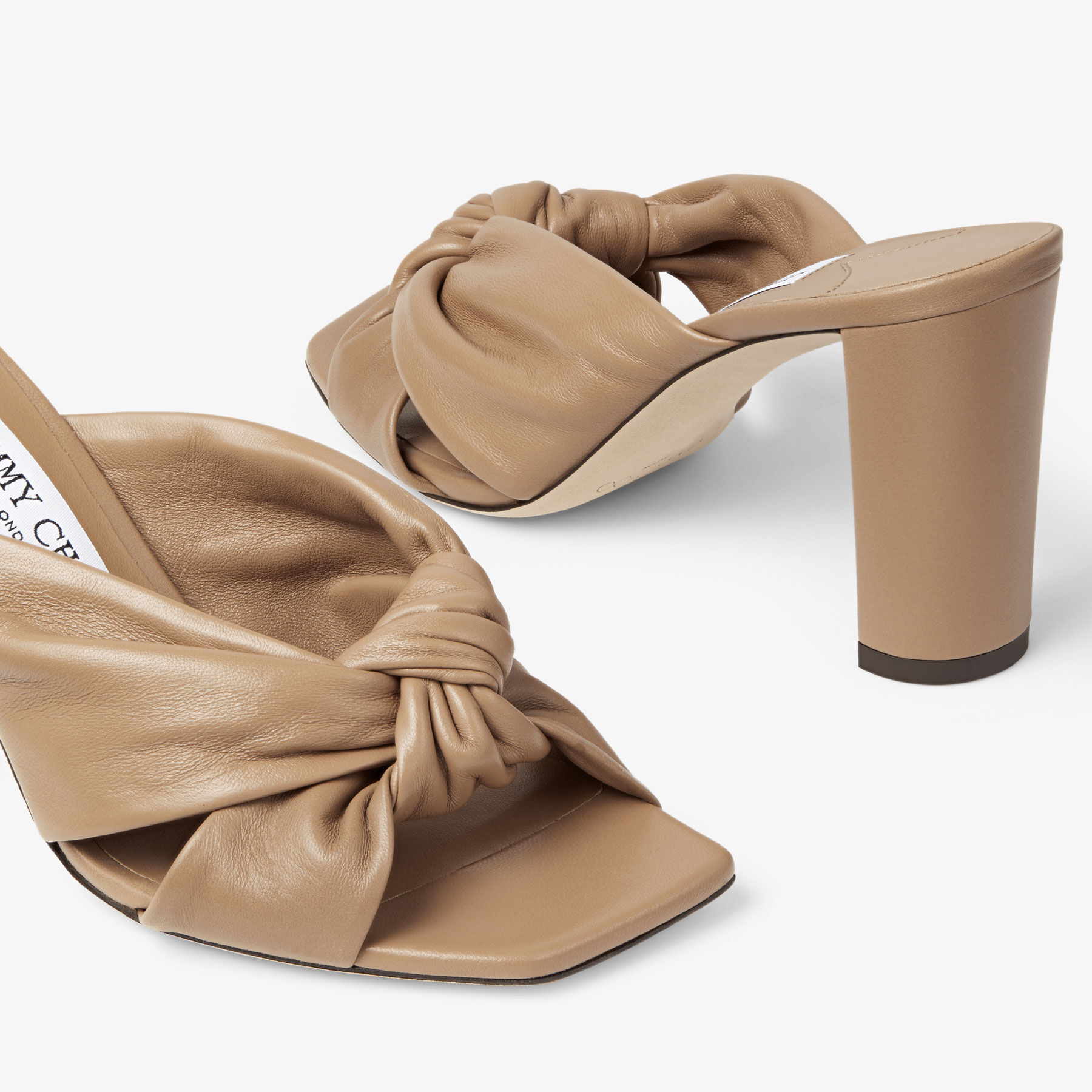 Avenue 85 Biscuit Nappa Leather Mules