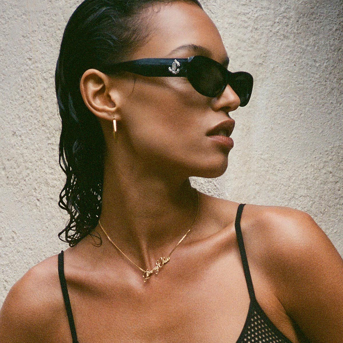 Danny Black Oval Sunglasses