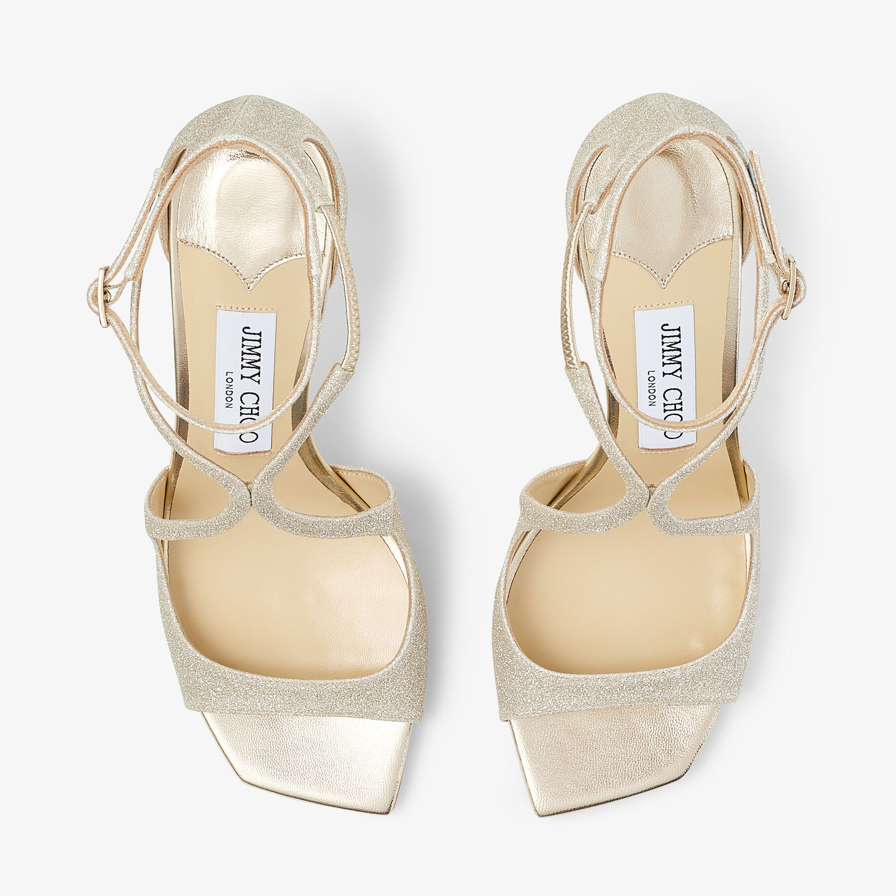 Azia 75 Platinum Ice Glitter Sandals