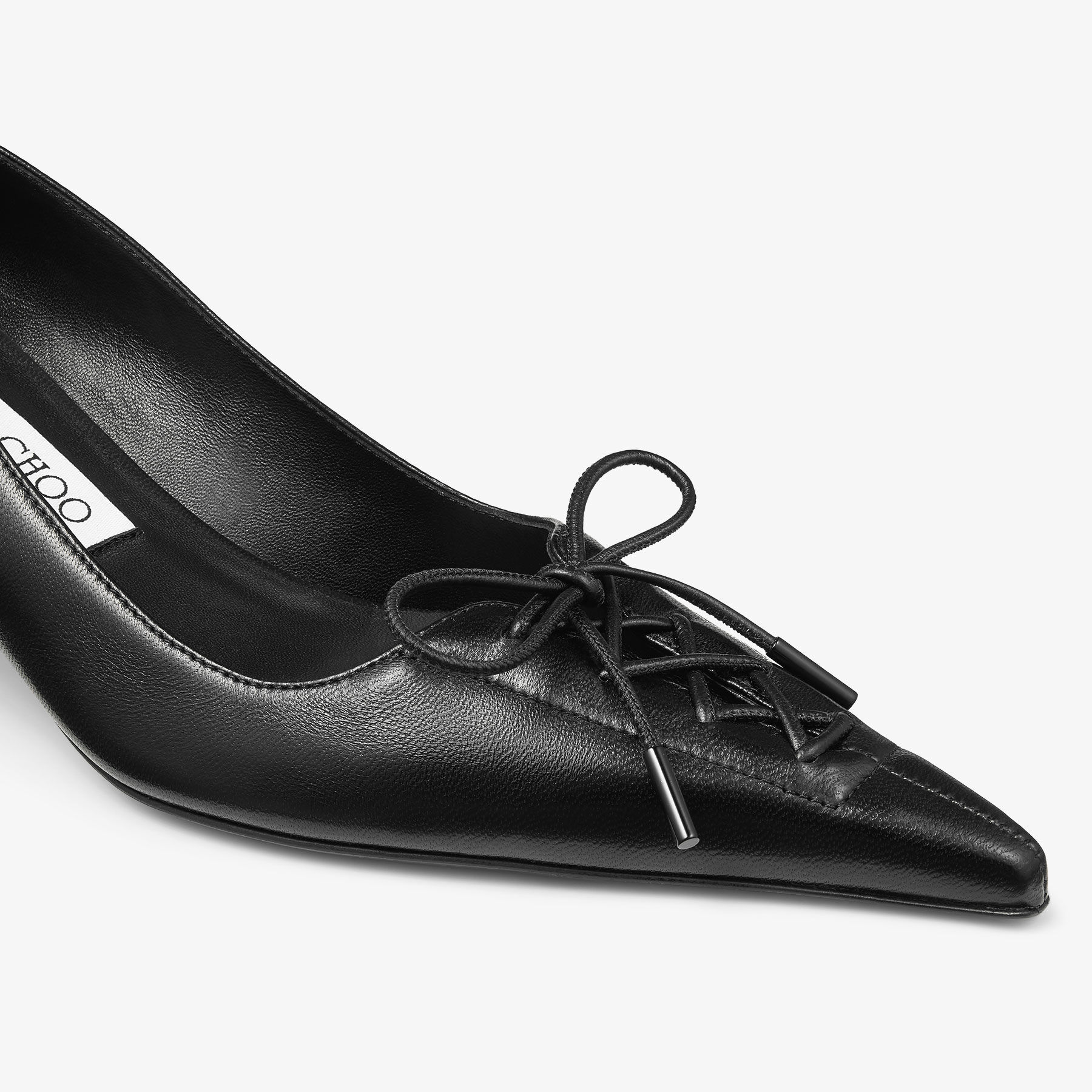 Scarlett 50 Black Nappa Leather Pumps