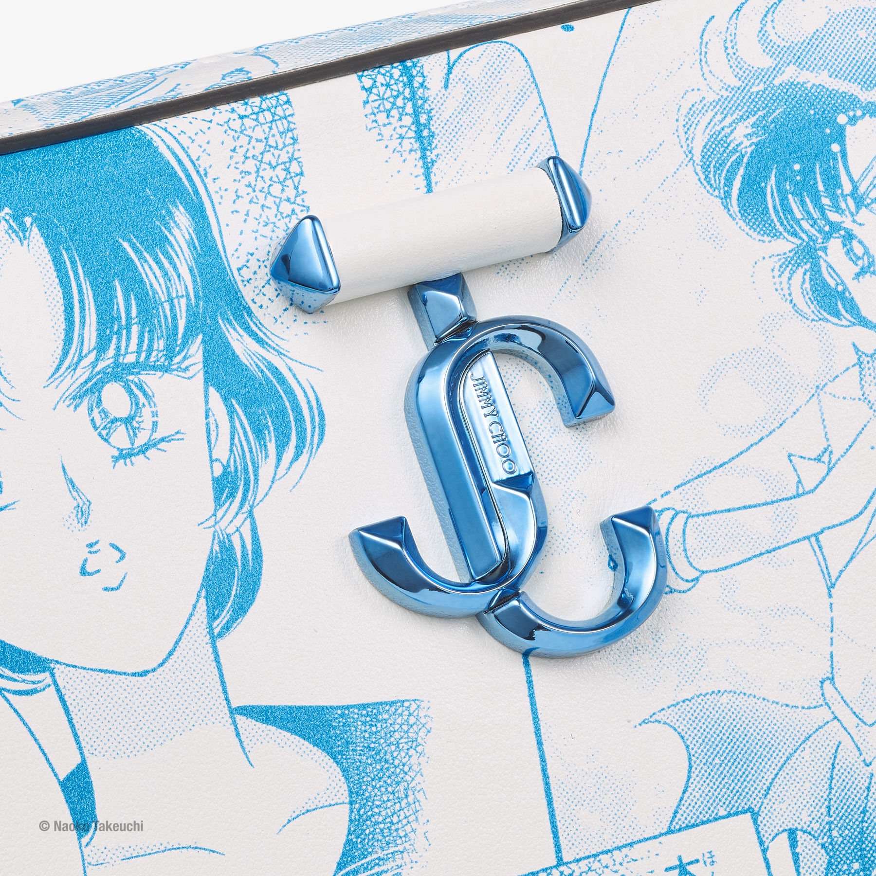 Sailor Mercury Avenue Vanity Bag Light Blue Manga Print Leather Handbag