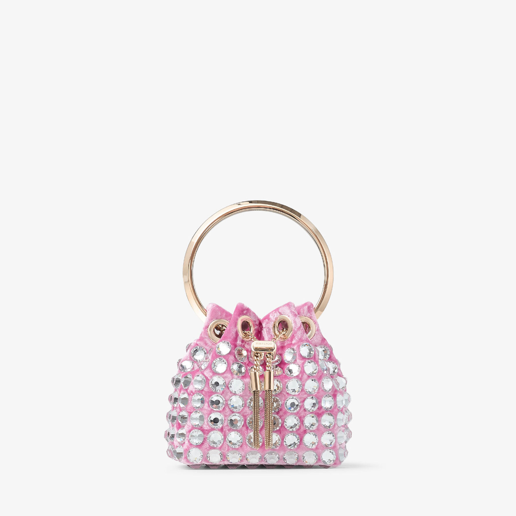 Micro Bon Bon Magenta Crushed Velvet Mini Bag