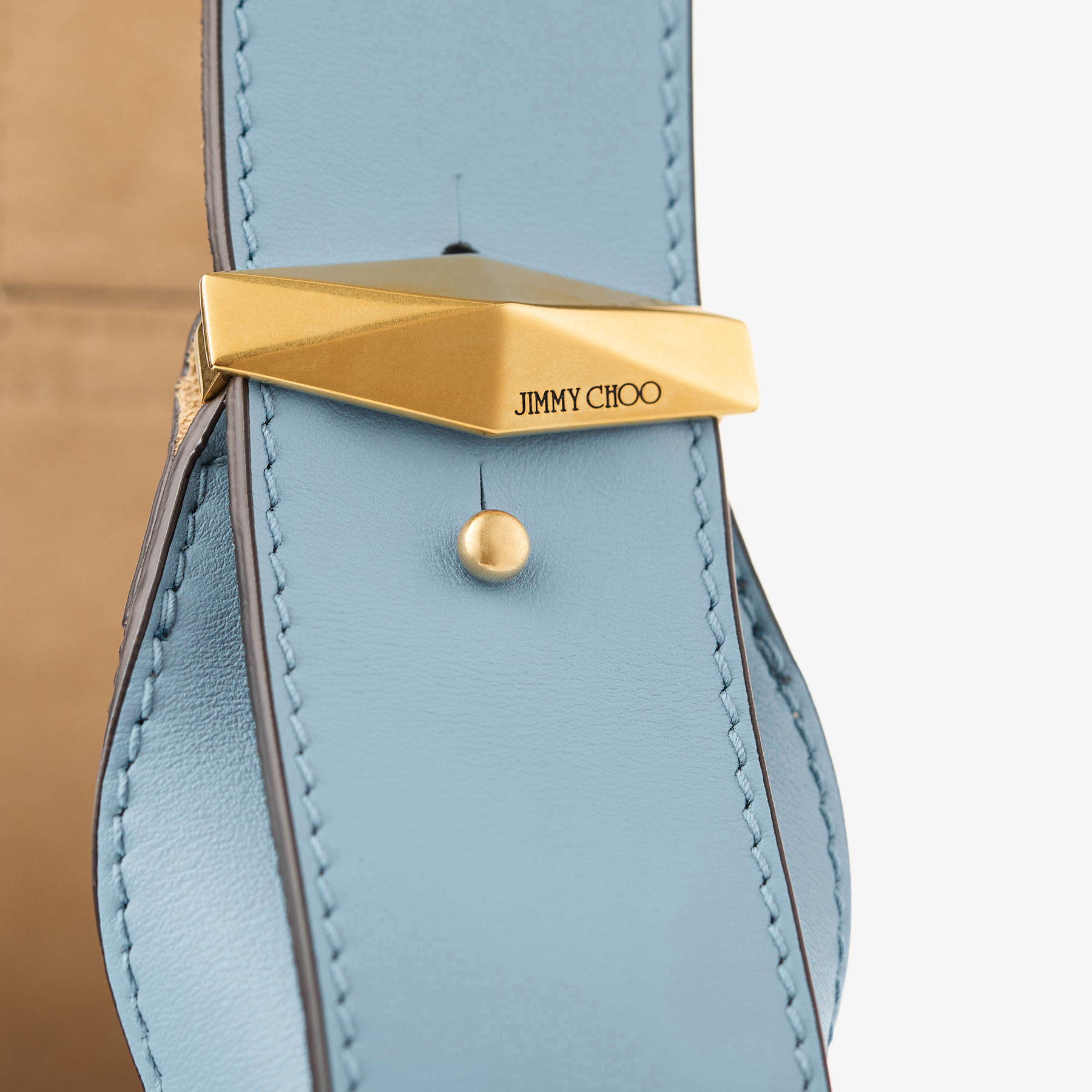 Diamond Hobo S Dusty Blue Leather Shoulder Bag