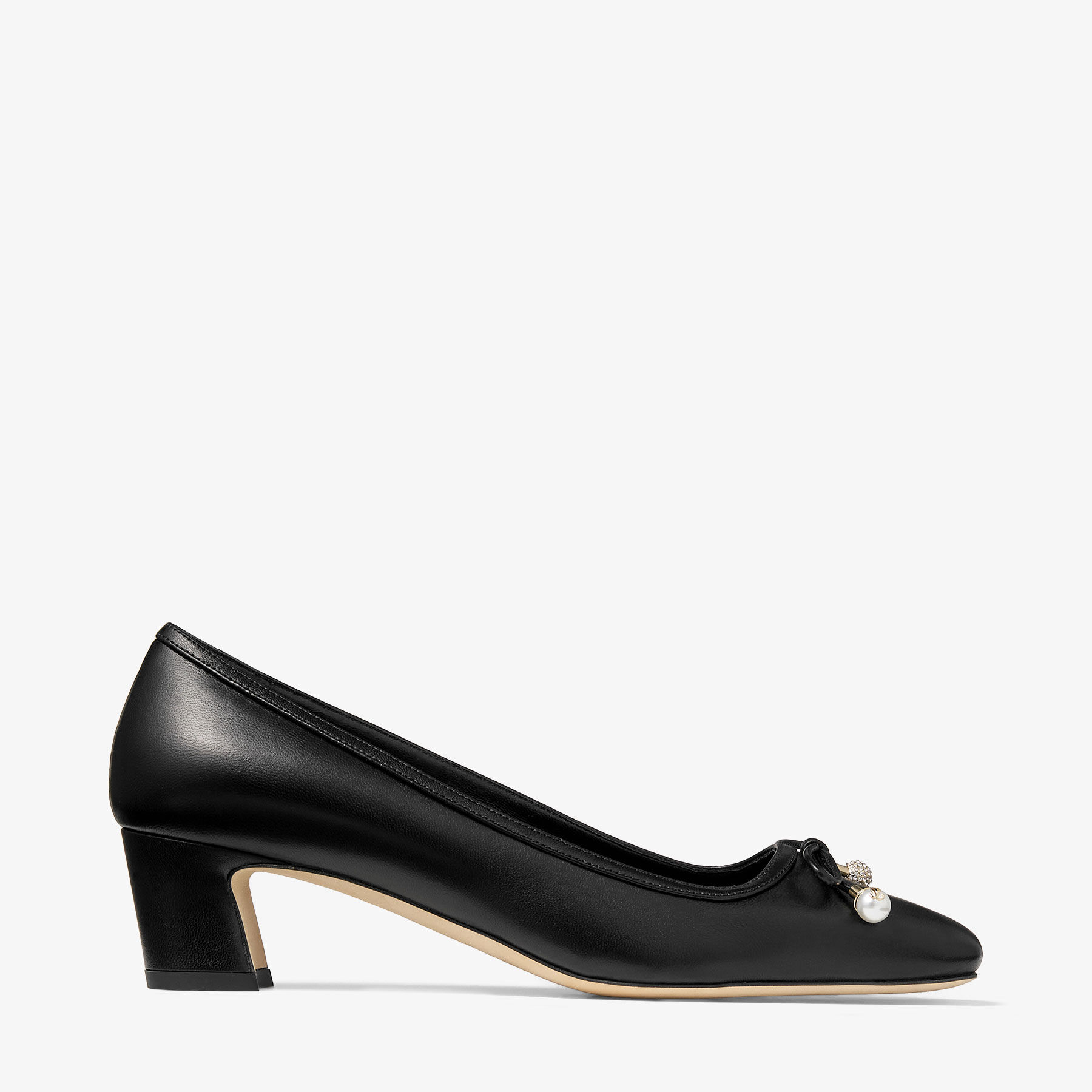 Elme 45 Black Nappa Leather Pumps