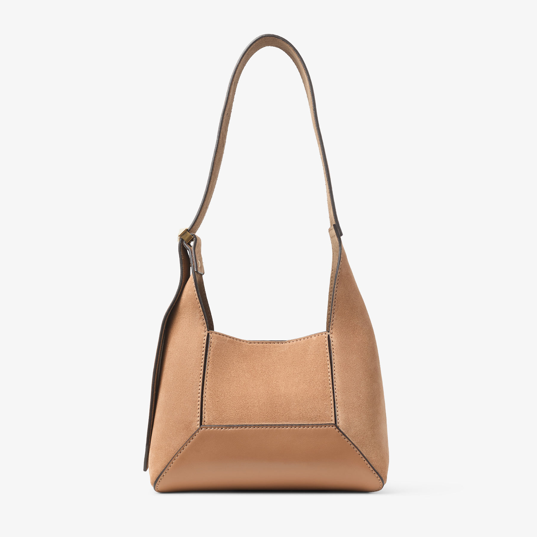 Diamond Hobo S Toffee Suede Shoulder Bag
