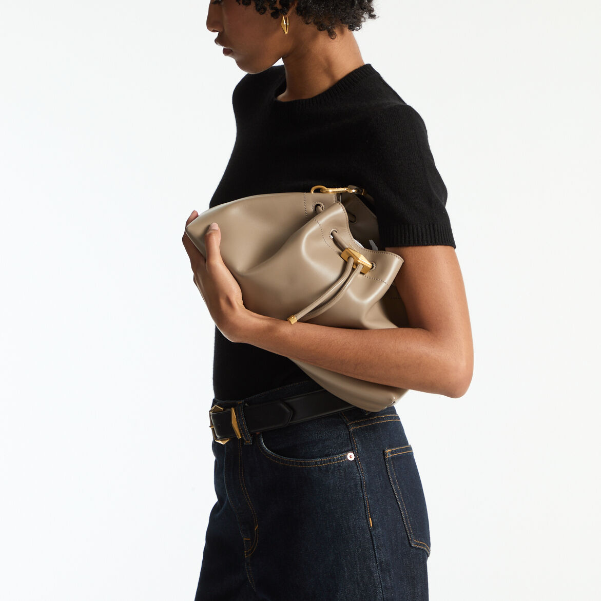 Cinch M Taupe Leather Handbag