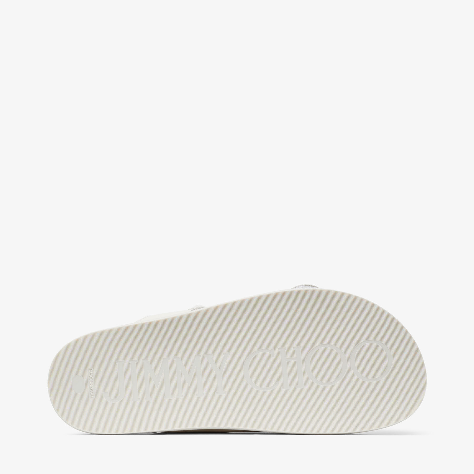 Fayence Sandal Latte Leather Flat Sandals with Pearl Embellishment