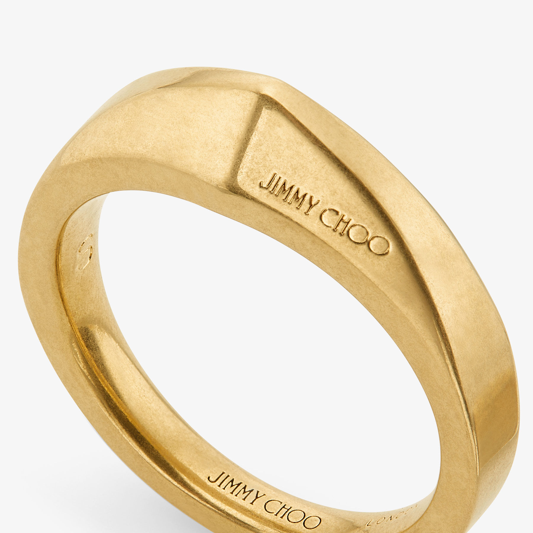 Diamond Signet Ring Gold-Finish Signet Ring