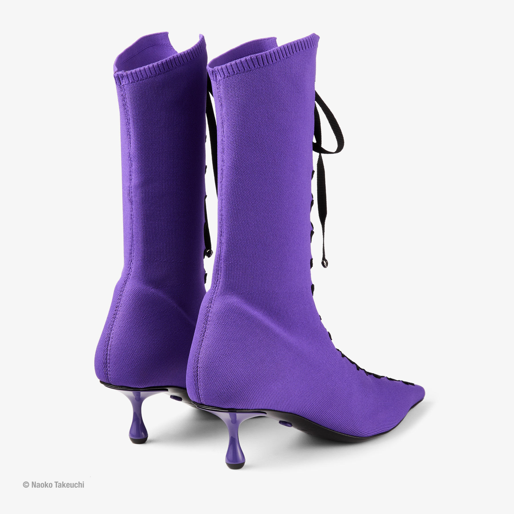 Sailor Saturn Boot 50 Purple Stretch Knit Boots