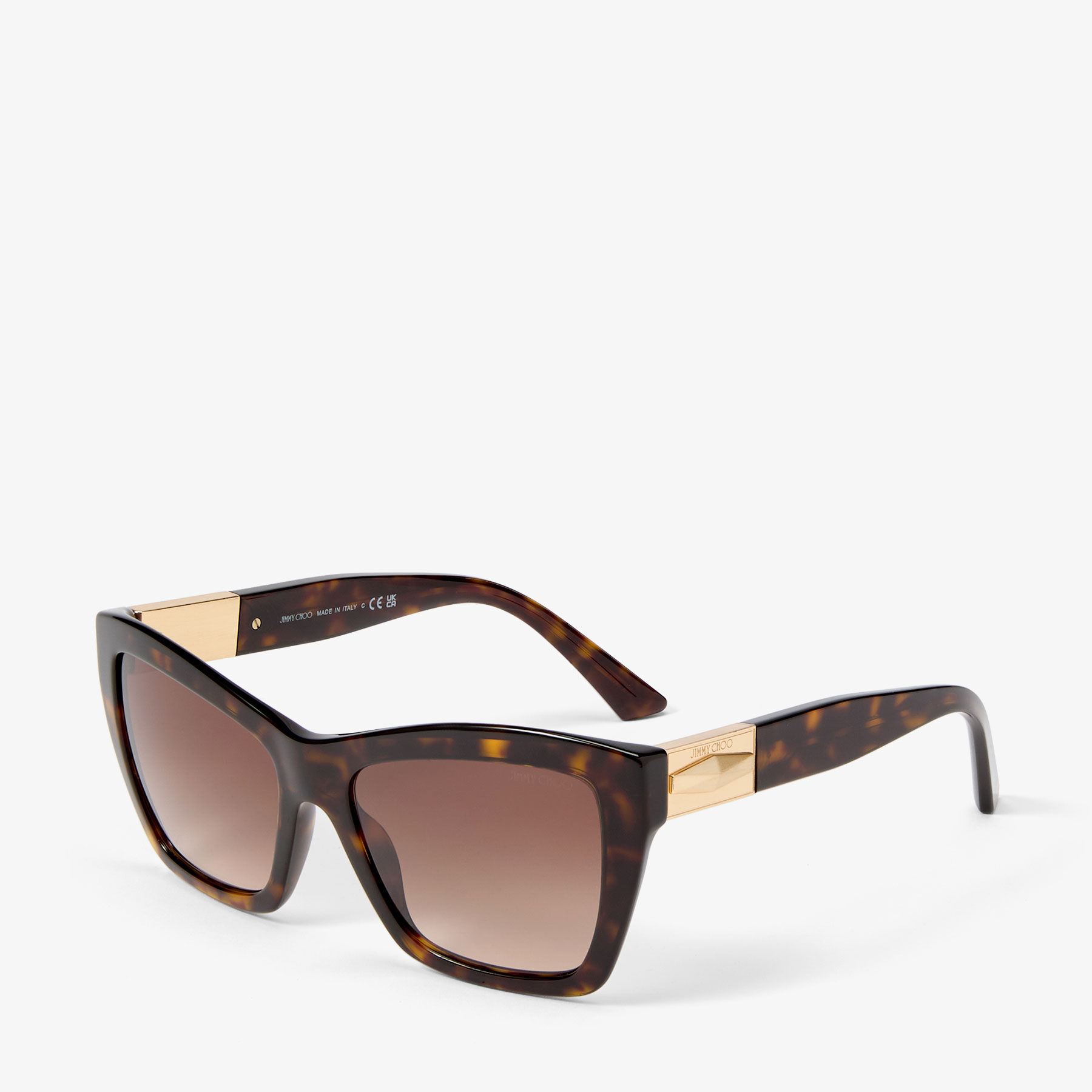 Elina Brown Havana Cat Eye Sunglasses