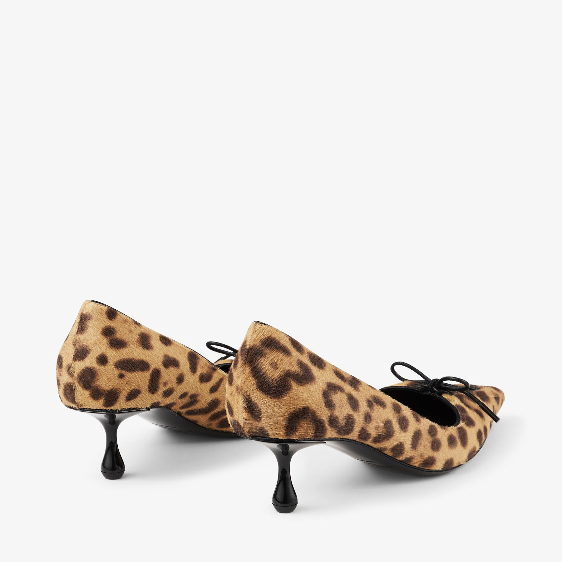 Scarlett 50 Natural Leopard Print Pony Pumps