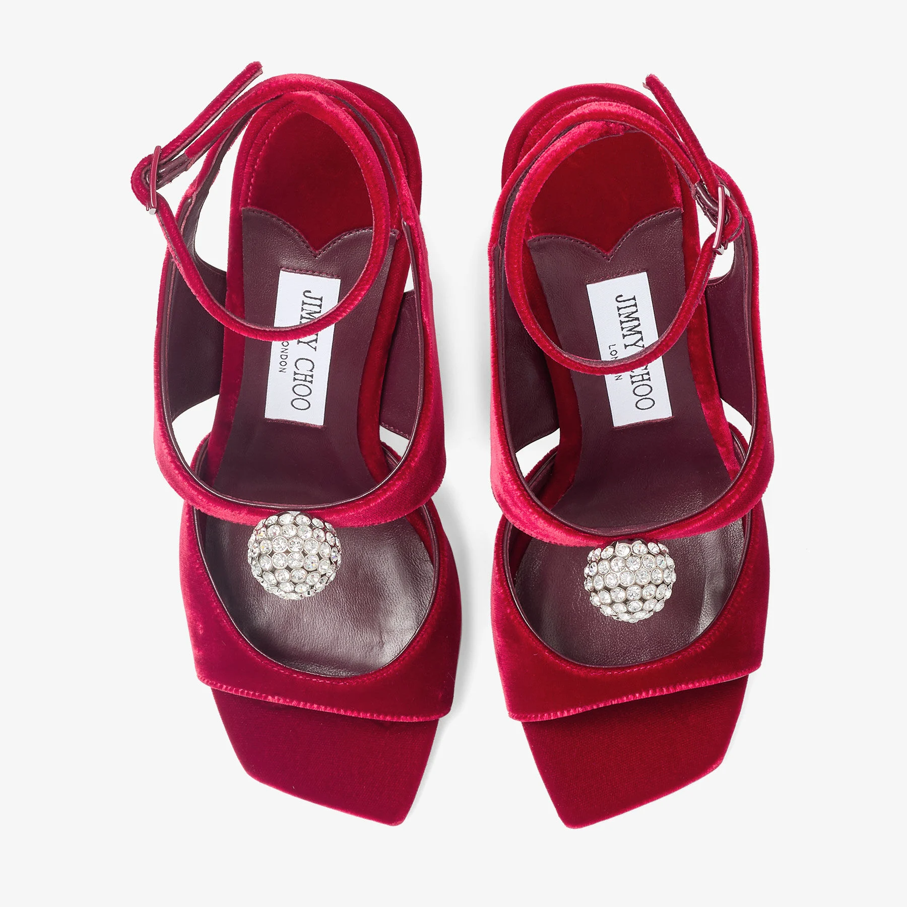 Orb 95 Ruby Red Velvet Sandals