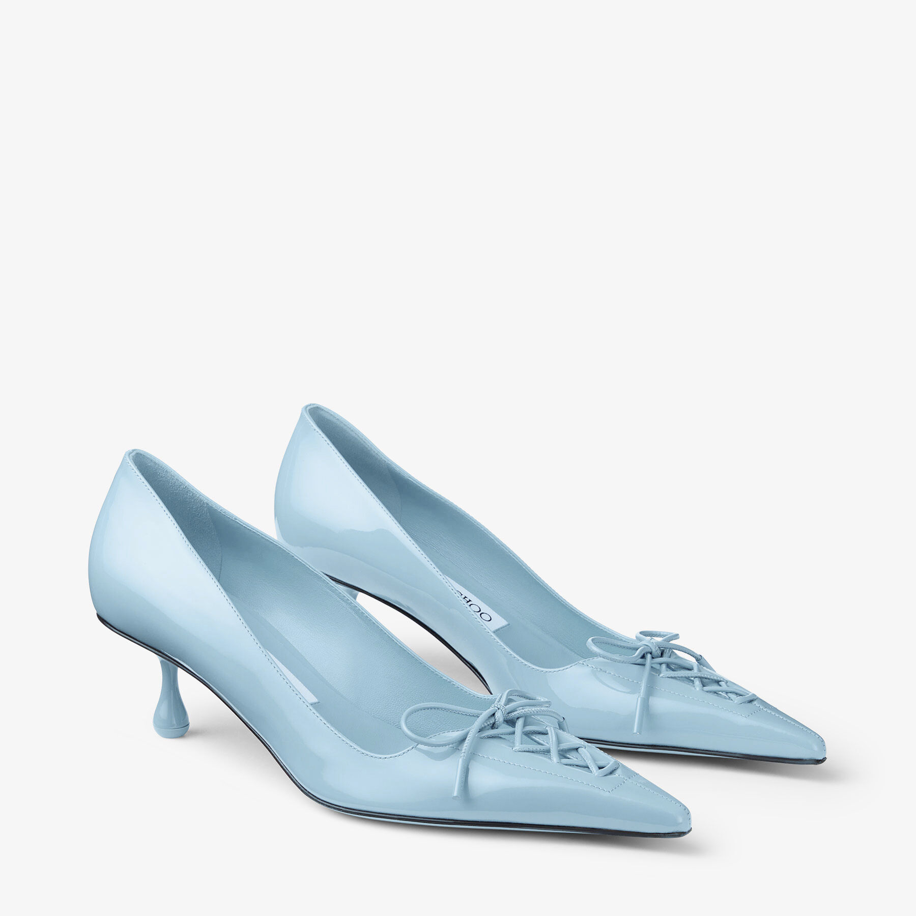 Scarlett 50 Dusty Blue Patent Leather Pumps