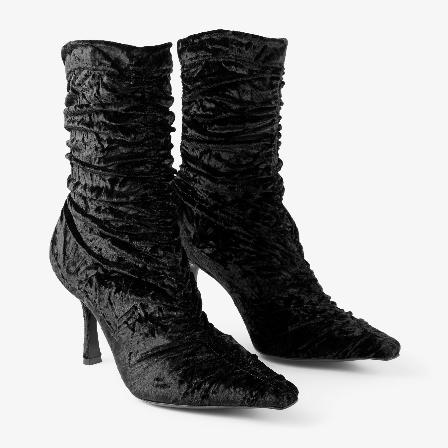 Lotta Ankle Boot 85 Black Velvet Ankle Boots
