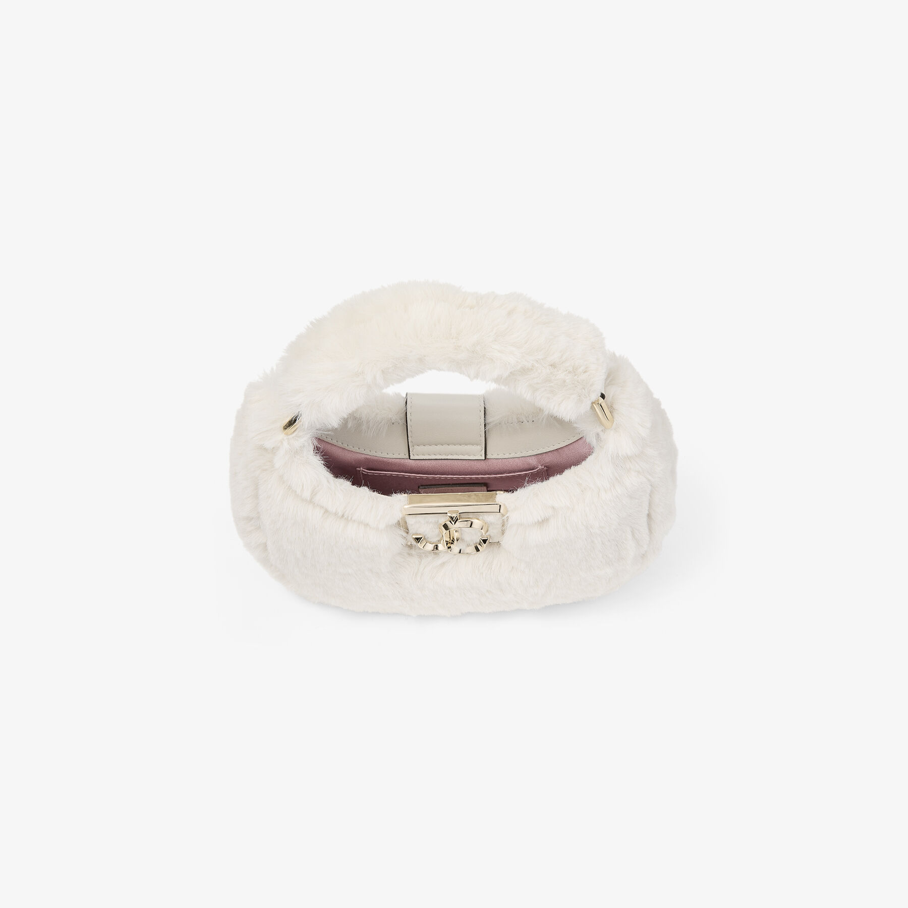 Edie Hobo Mini Latte Faux Fur Mini Bag