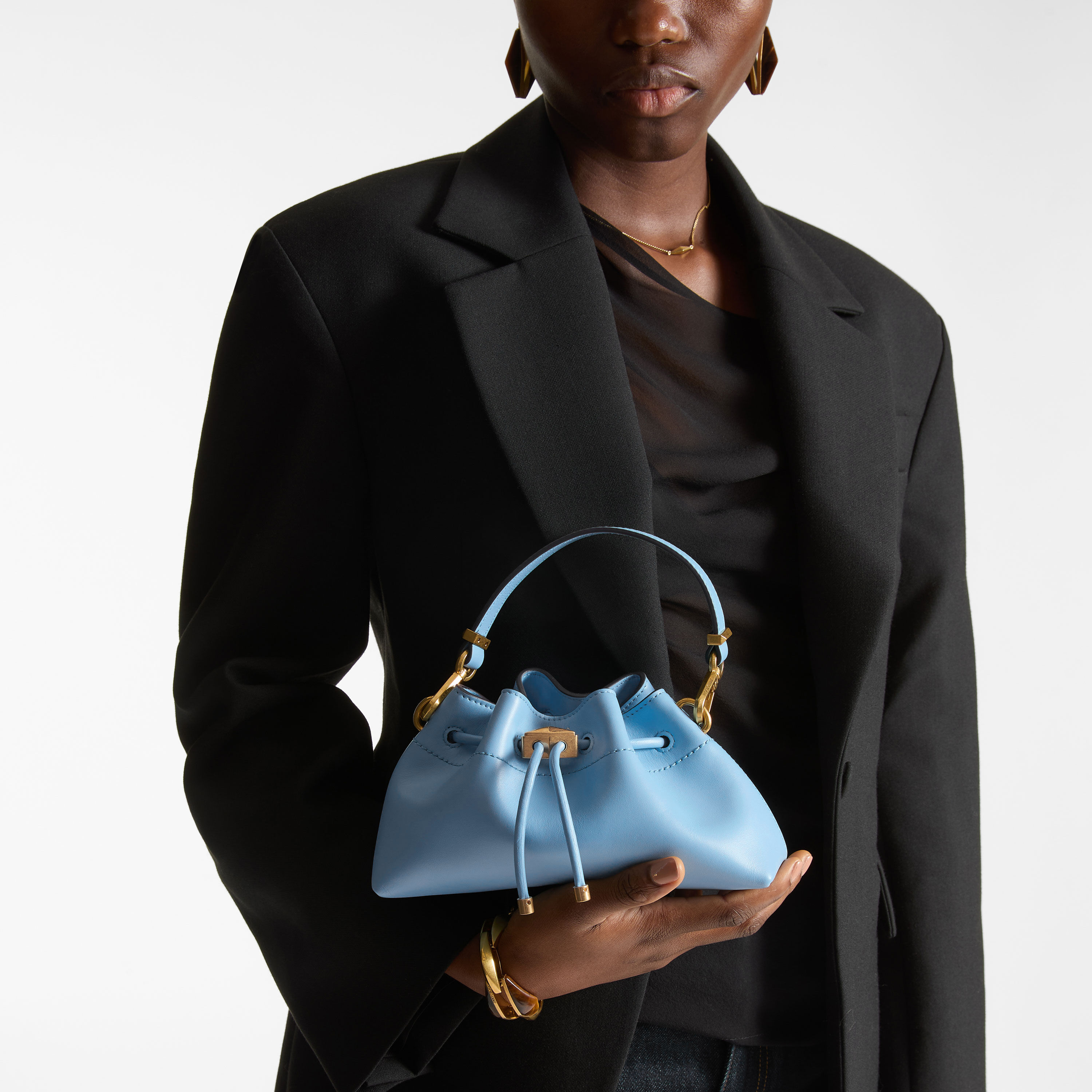 Cinch S Dusty Blue Leather Bag