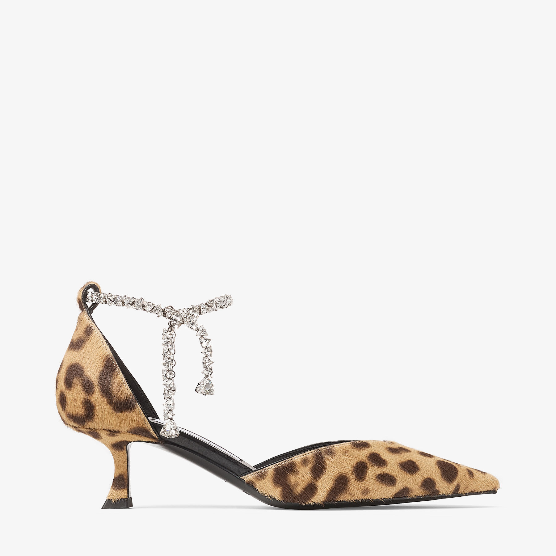 Stevie 50 Natural Leopard Print Pony Pumps