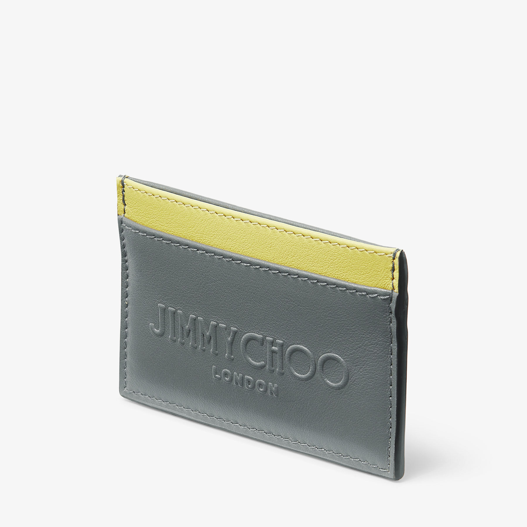 Dom Yellow Embossed Leather Card Holder