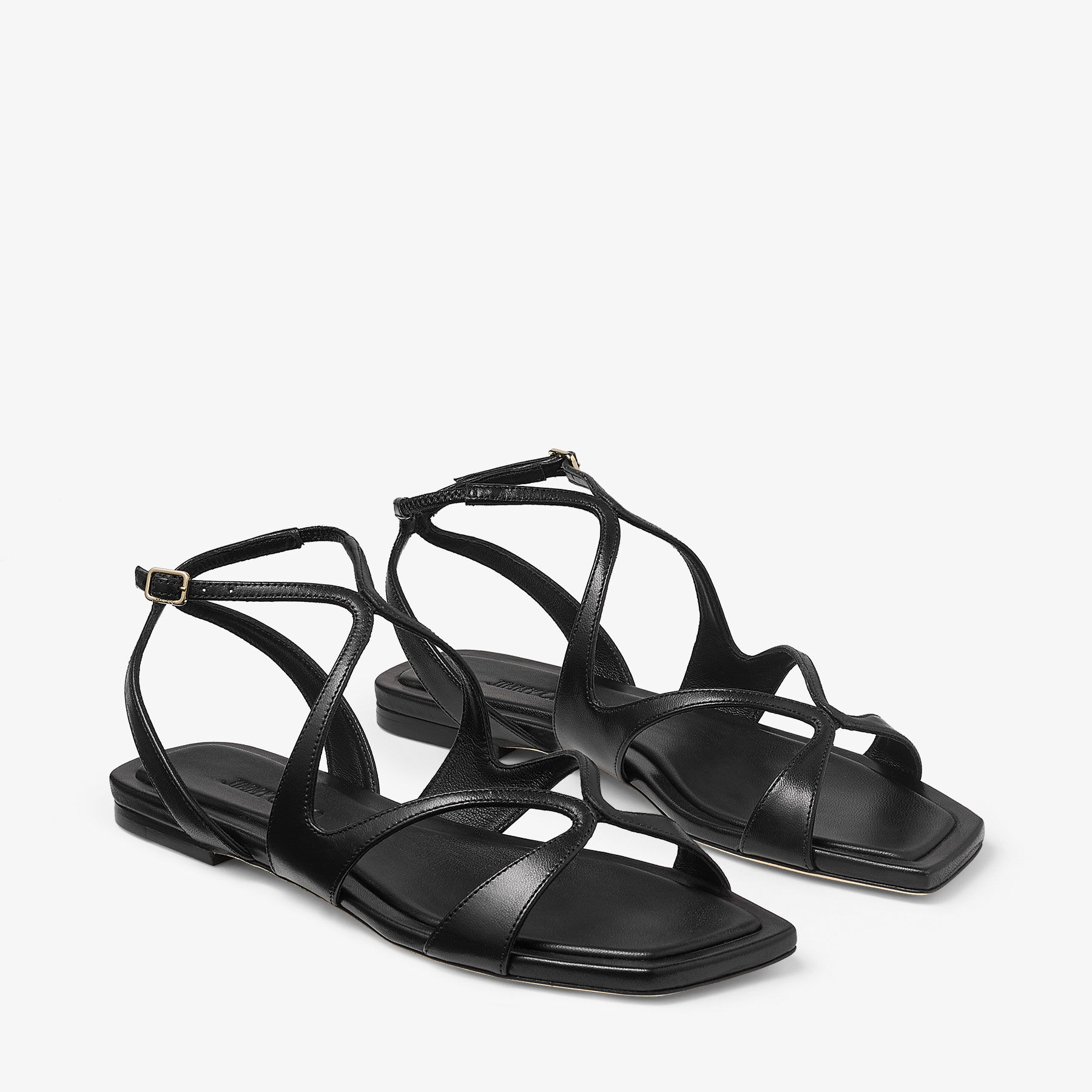 Ayla Flat Black Nappa Leather Flats
