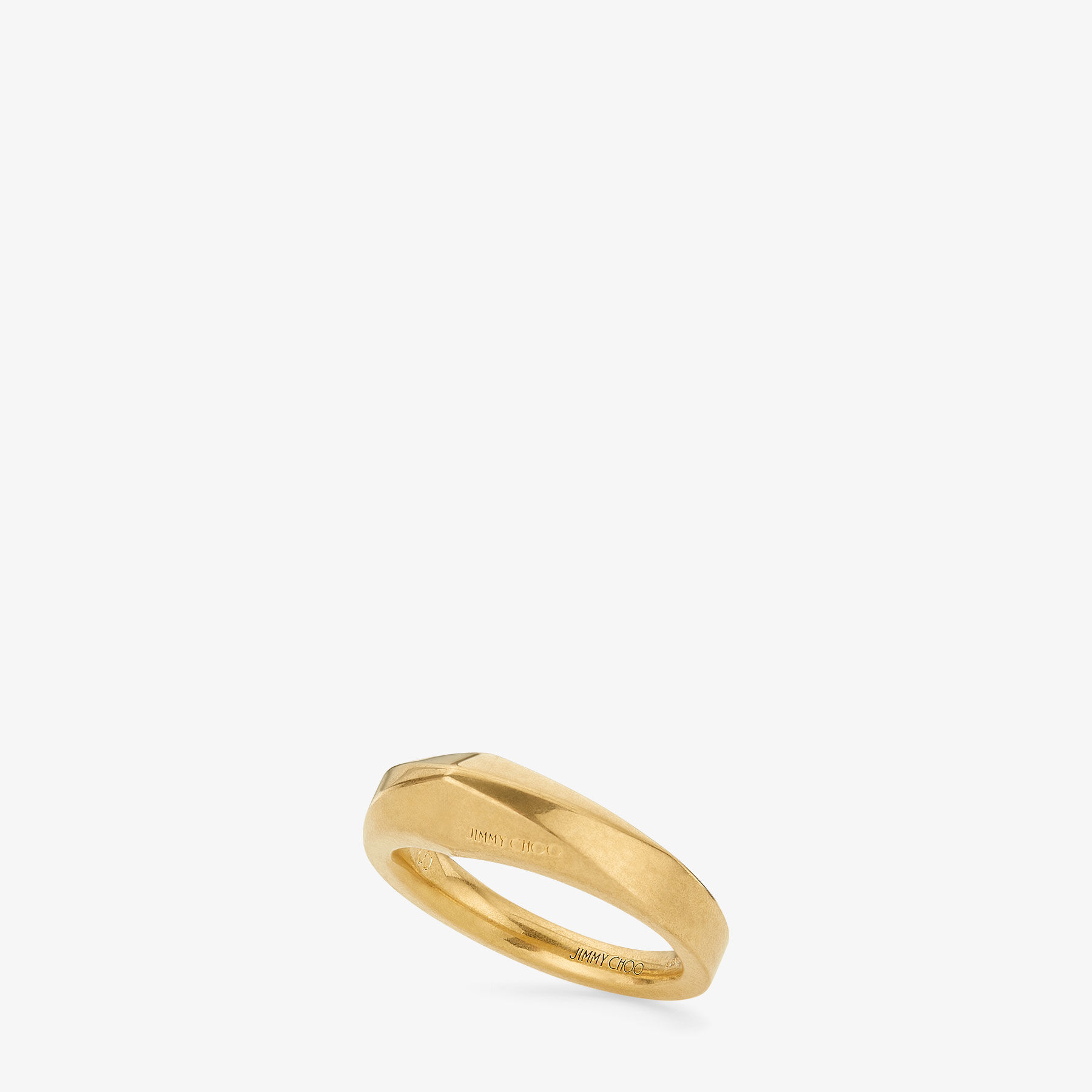 Diamond Signet Ring Gold-Finish Signet Ring