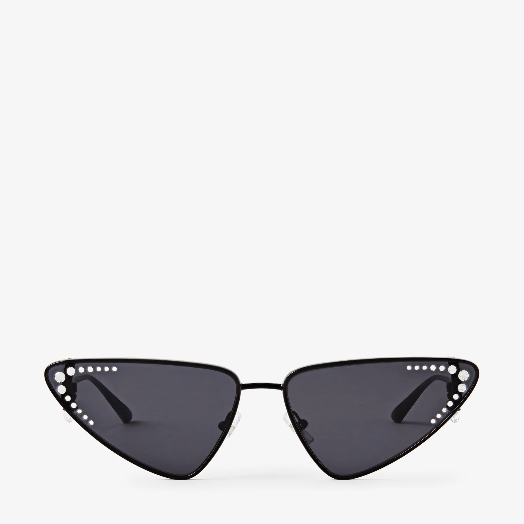 Kristal Black Cat Eye Sunglasses with Crystals