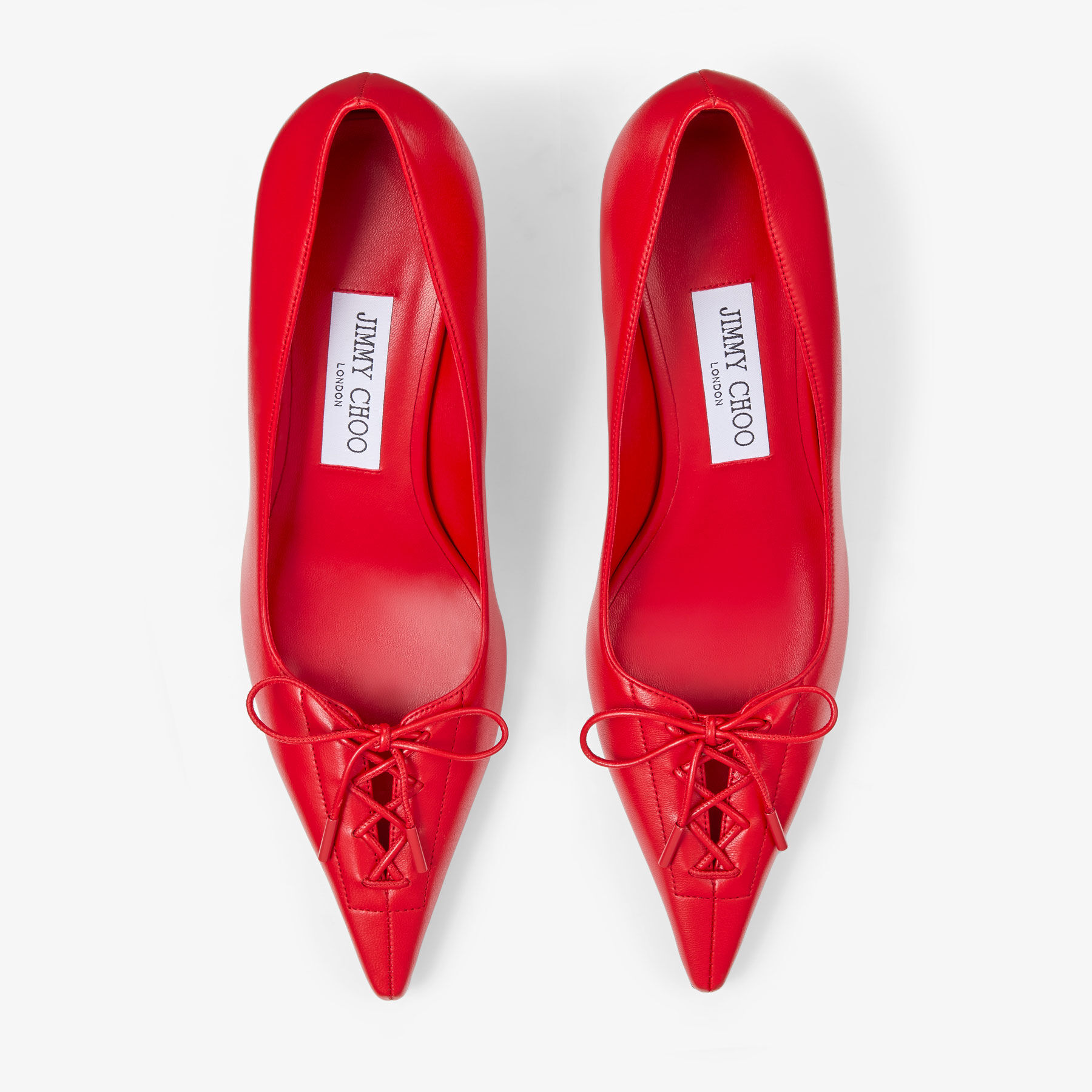 Scarlett 50 Postbox Red Nappa Leather Pumps