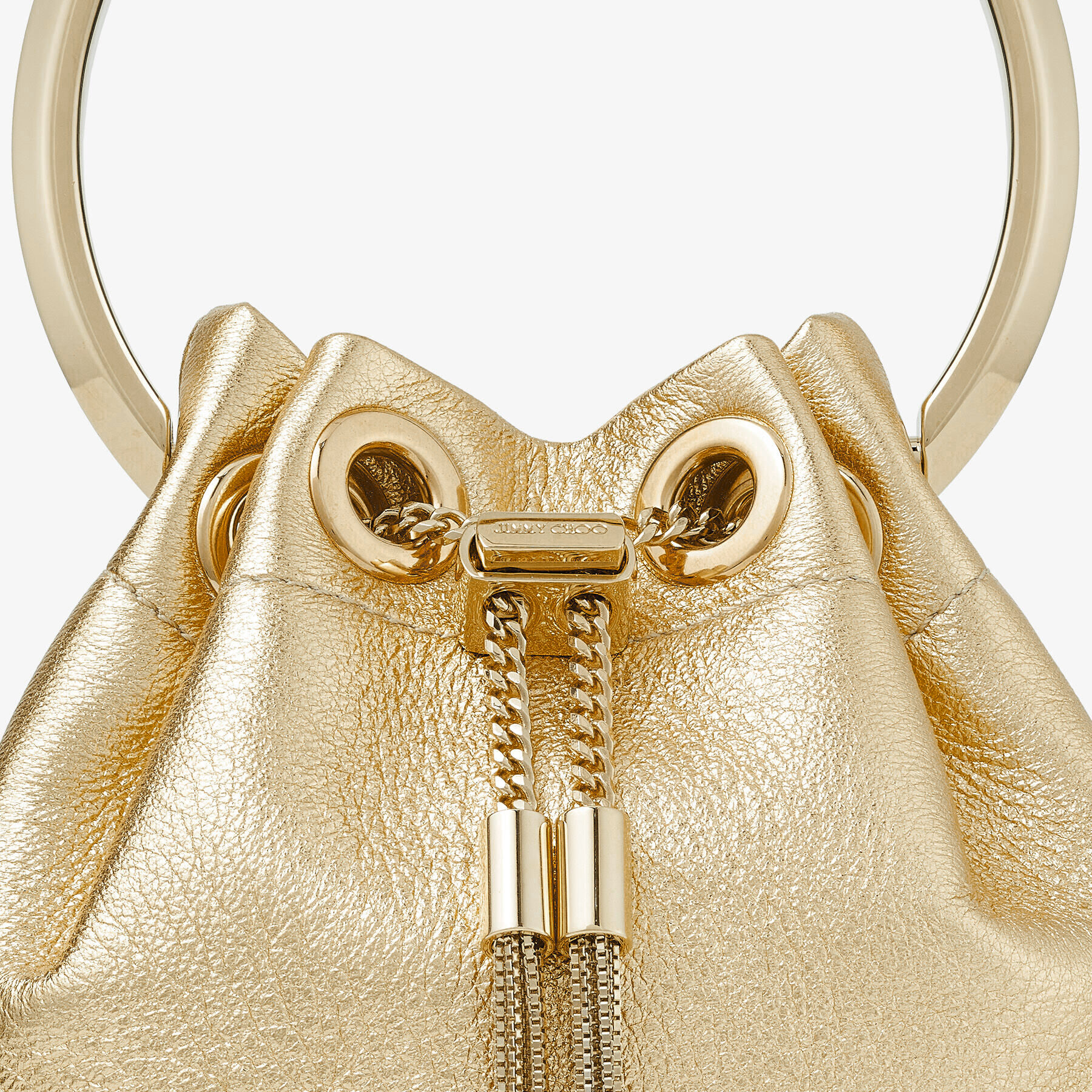Micro Bon Bon Gold Metallic Nappa Mini Bag