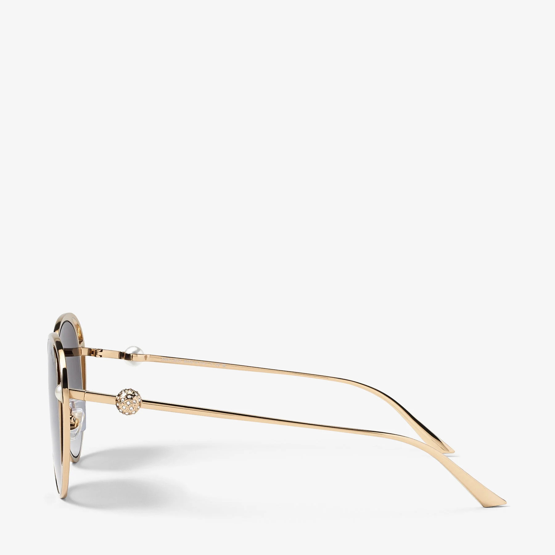 Angela Pale Gold Oval Sunglasses