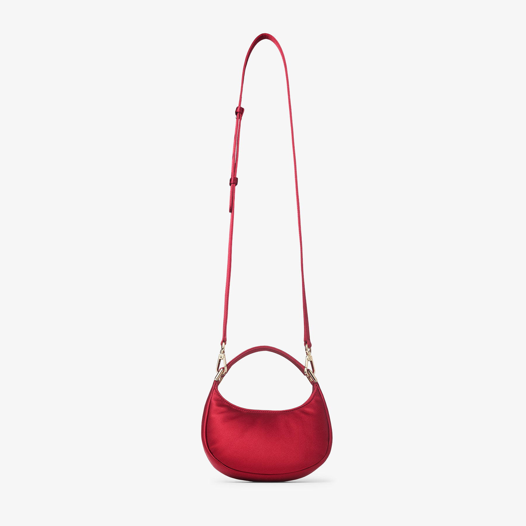 Edie Hobo Mini Ruby Red Satin Mini Bag