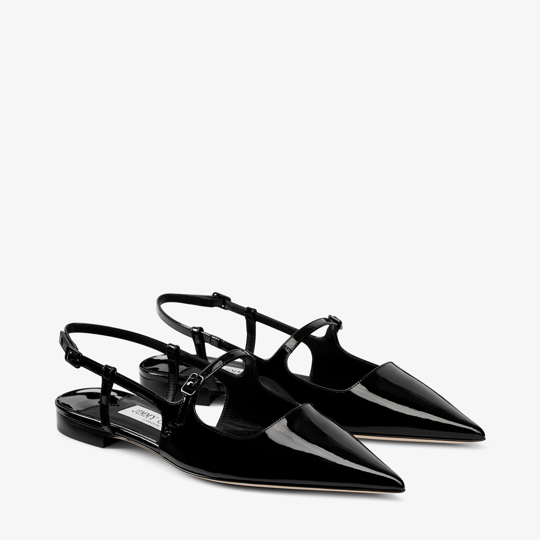 Didi Flat Black Patent Leather Flats