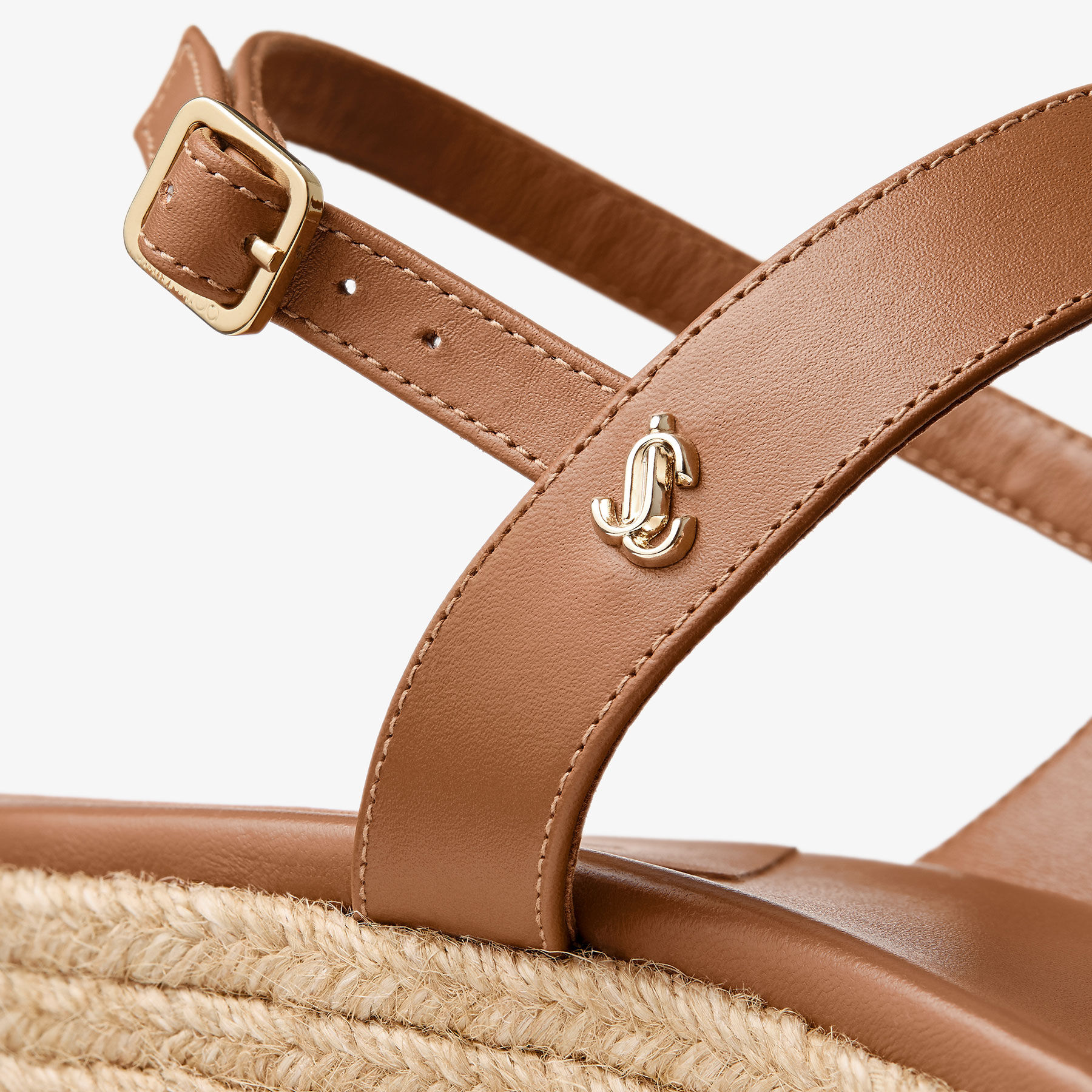 Theia Wedge 60 Tan Leather Wedge Sandals