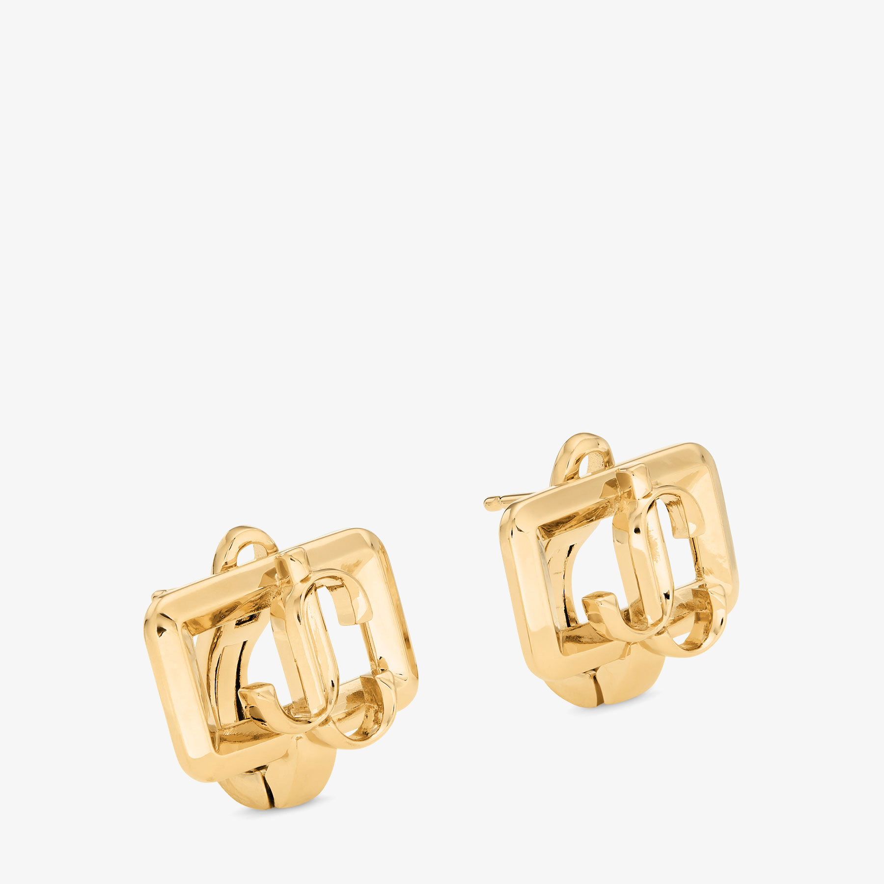 Square JC Earring Gold-Finish Square Earrings