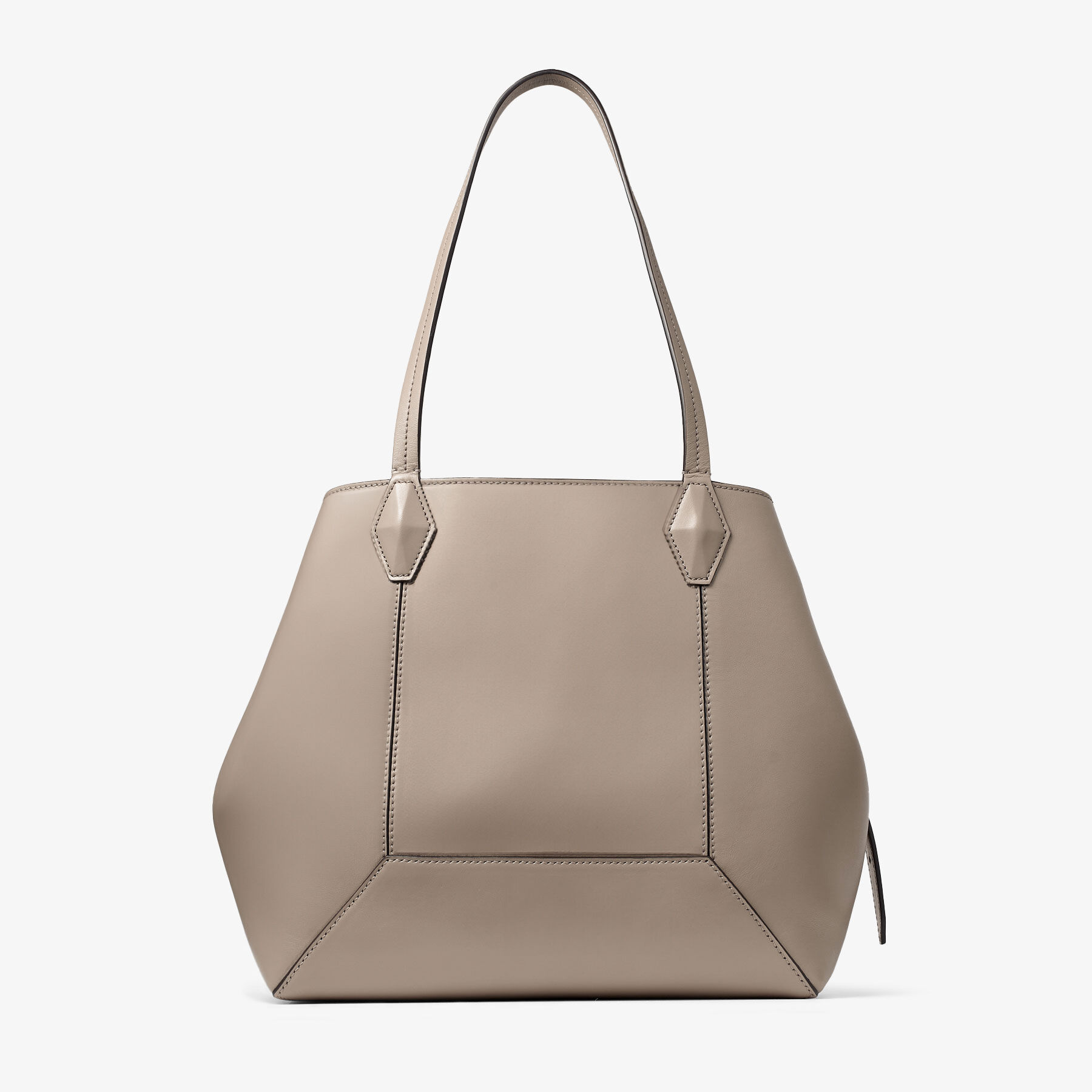 Diamond Tote M Taupe Calf Leather Tote Bag
